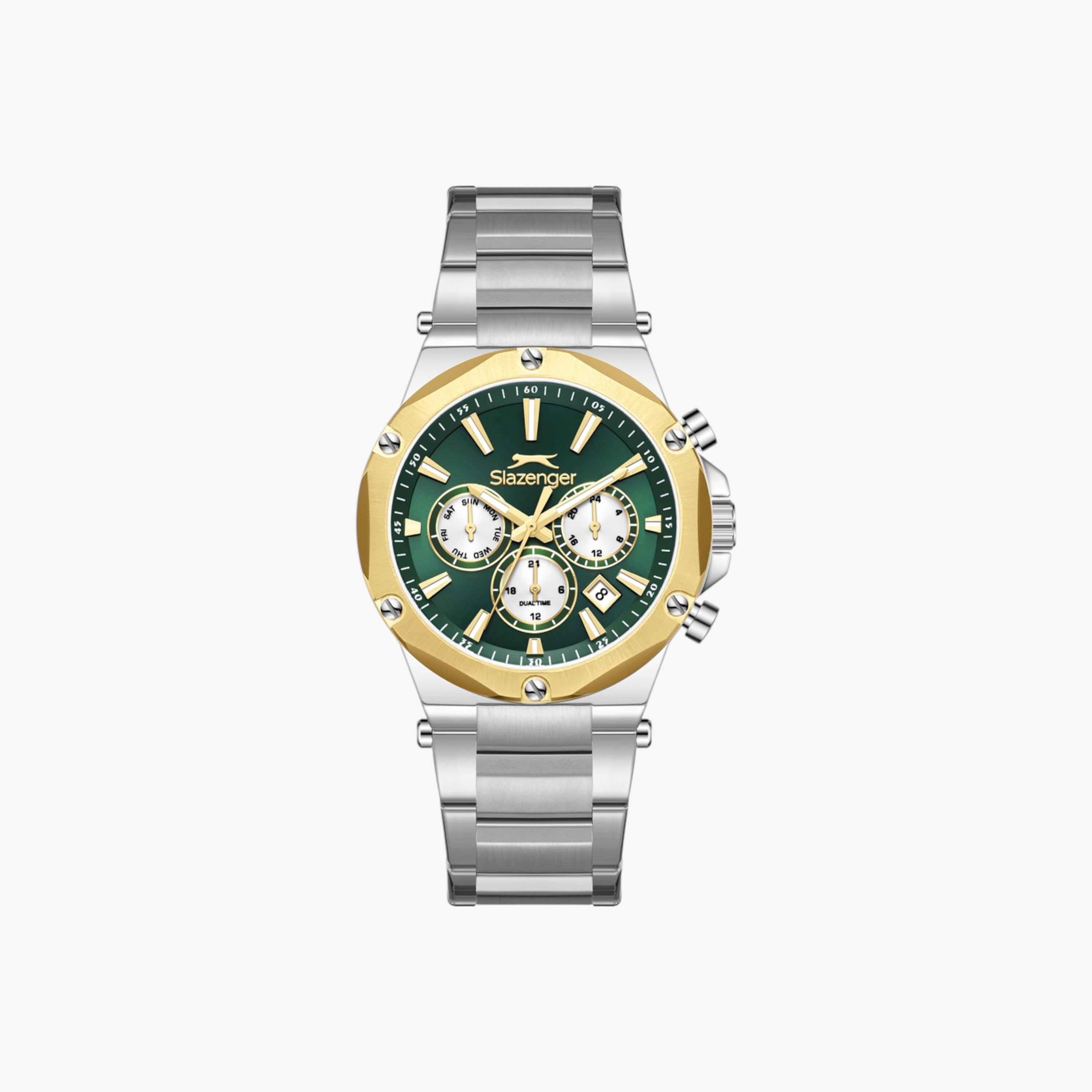 Slazenger Chronograph Green Dial Metal Watch-men-watchesandjewellery-watches-image-1