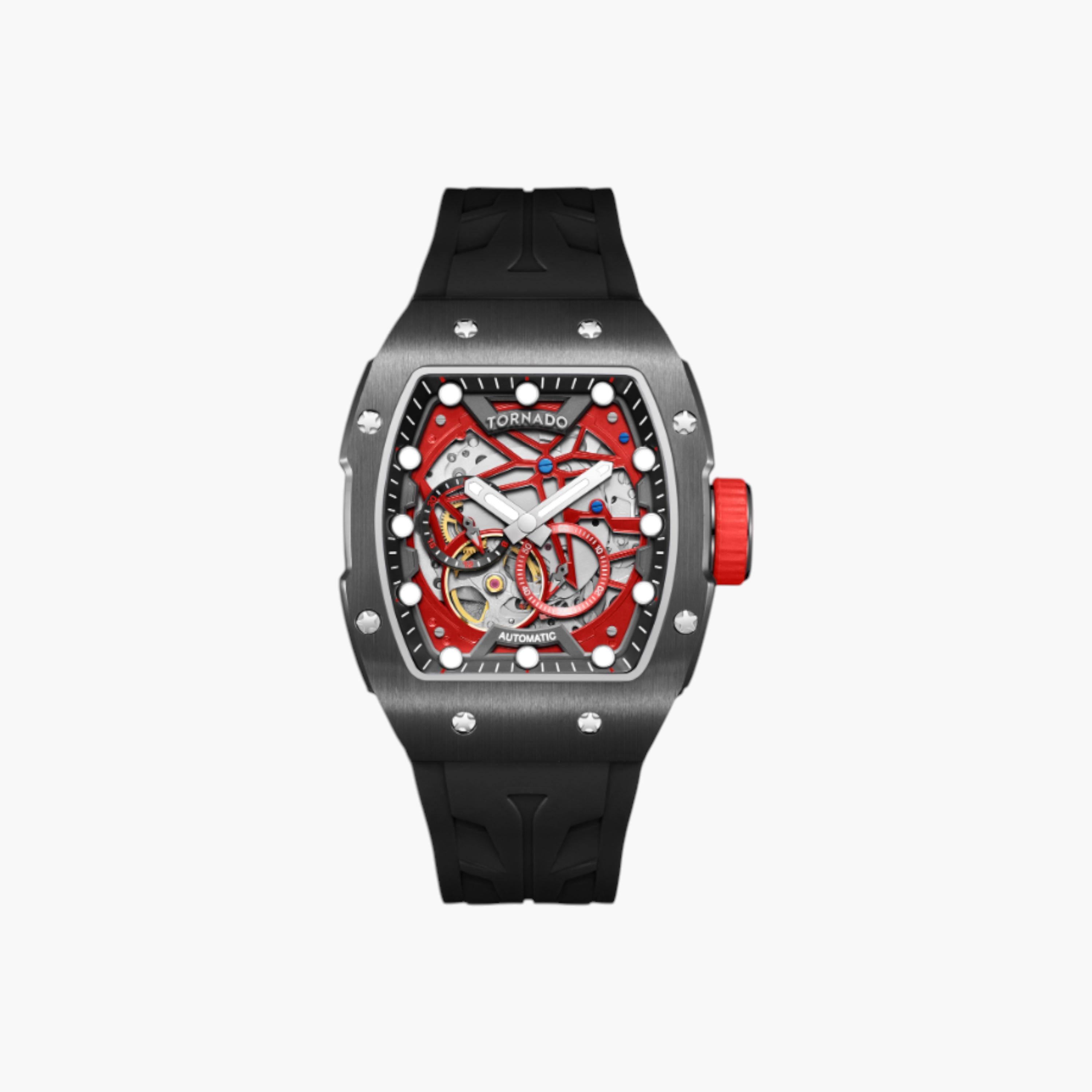 Tornado Automatic Red Dial Silicone Watch-men-watchesandjewellery-watches-image-1