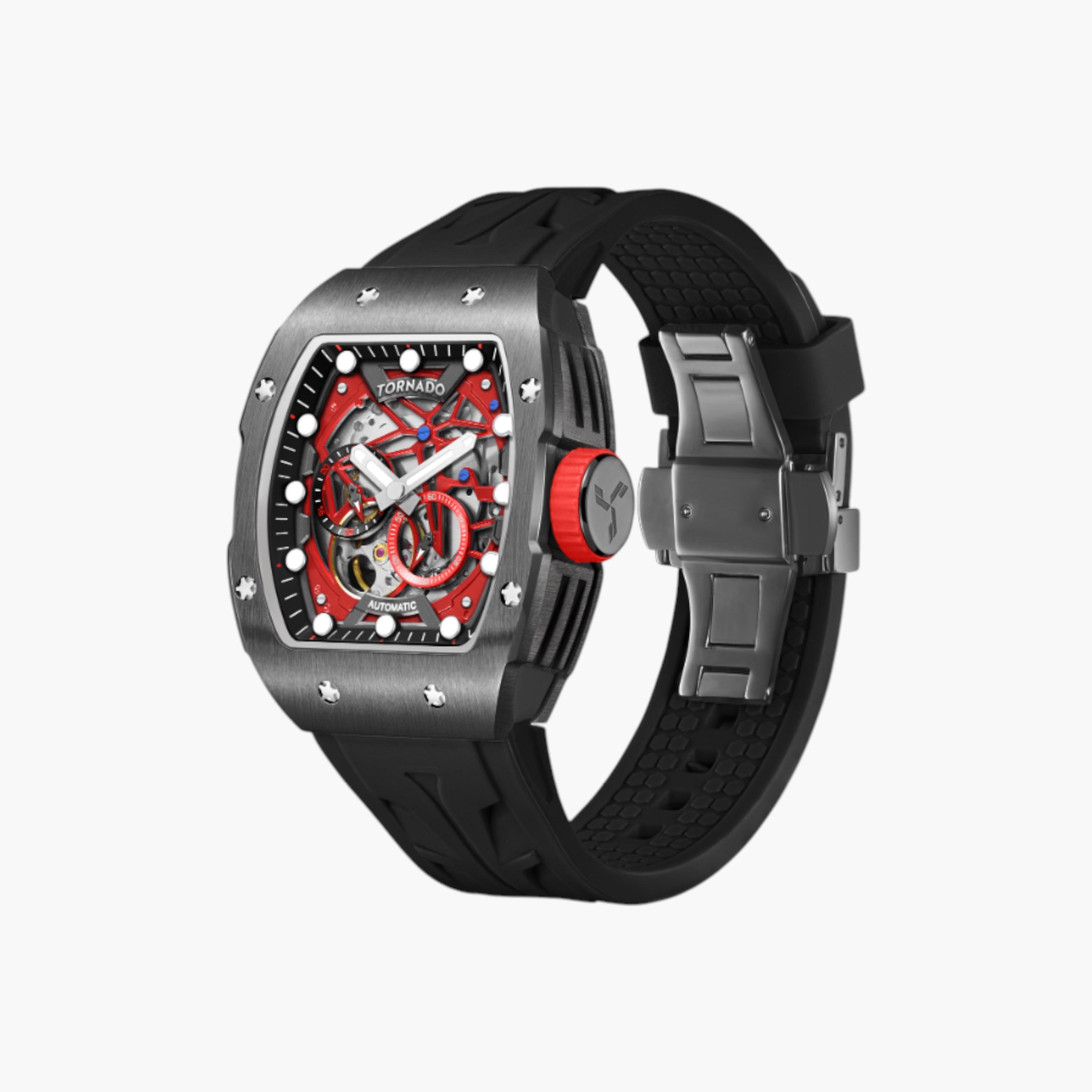 Tornado Automatic Red Dial Silicone Watch-men-watchesandjewellery-watches-image-2