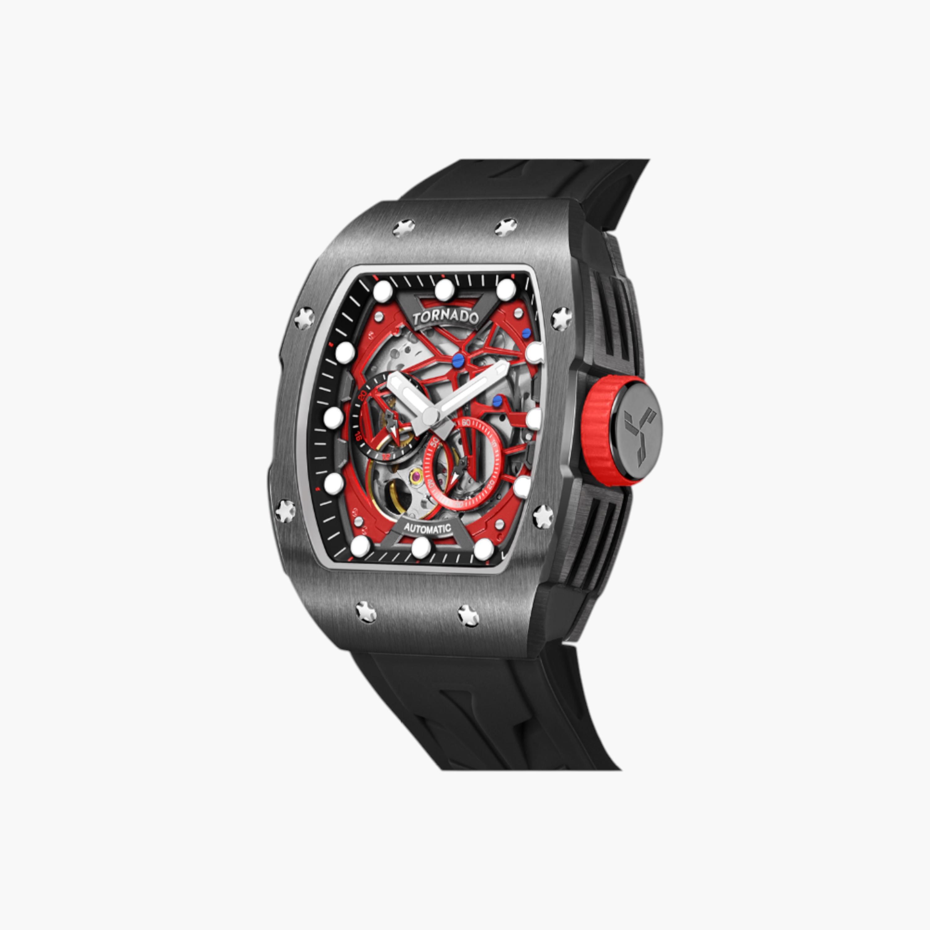 Tornado Automatic Red Dial Silicone Watch-men-watchesandjewellery-watches-image-4