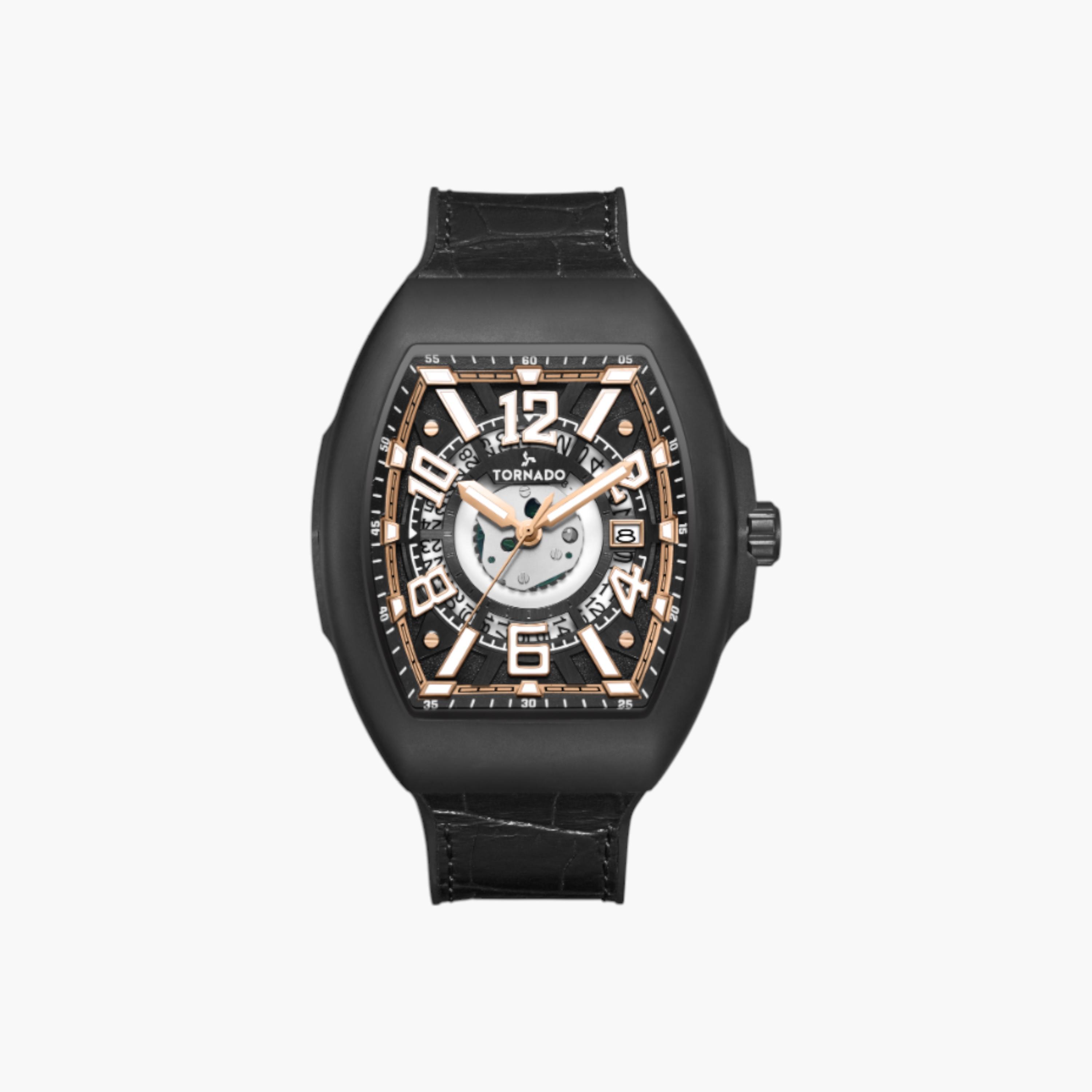 Tornado Analog Black Dial Leather Watch-men-watchesandjewellery-watches-image-1
