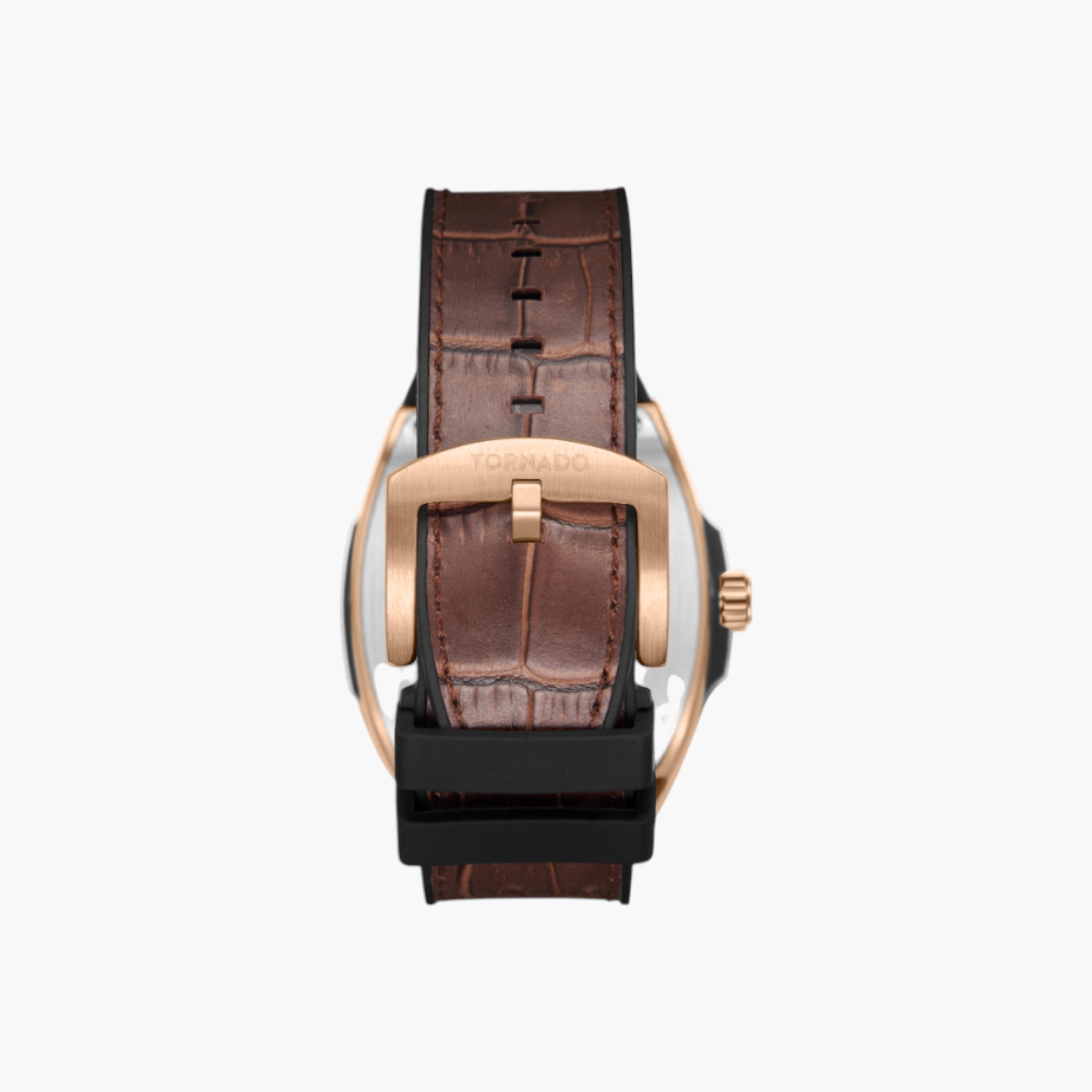 Tornado Analog Black Dial Leather Watch-men-watchesandjewellery-watches-image-3