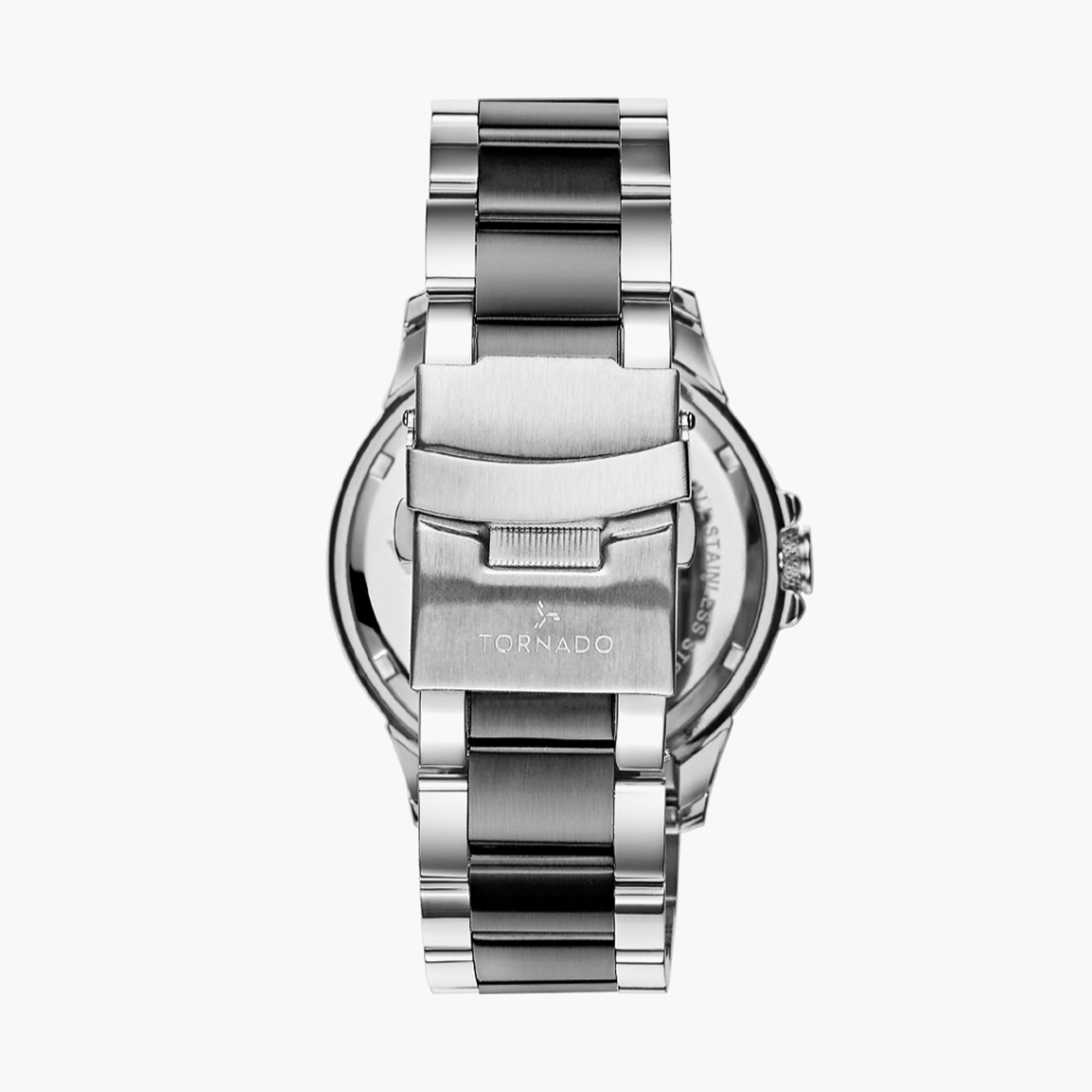 Tornado Chronograph Silver Dial Stainless Steel Wrist Watch-men-watchesandjewellery-watches-image-3