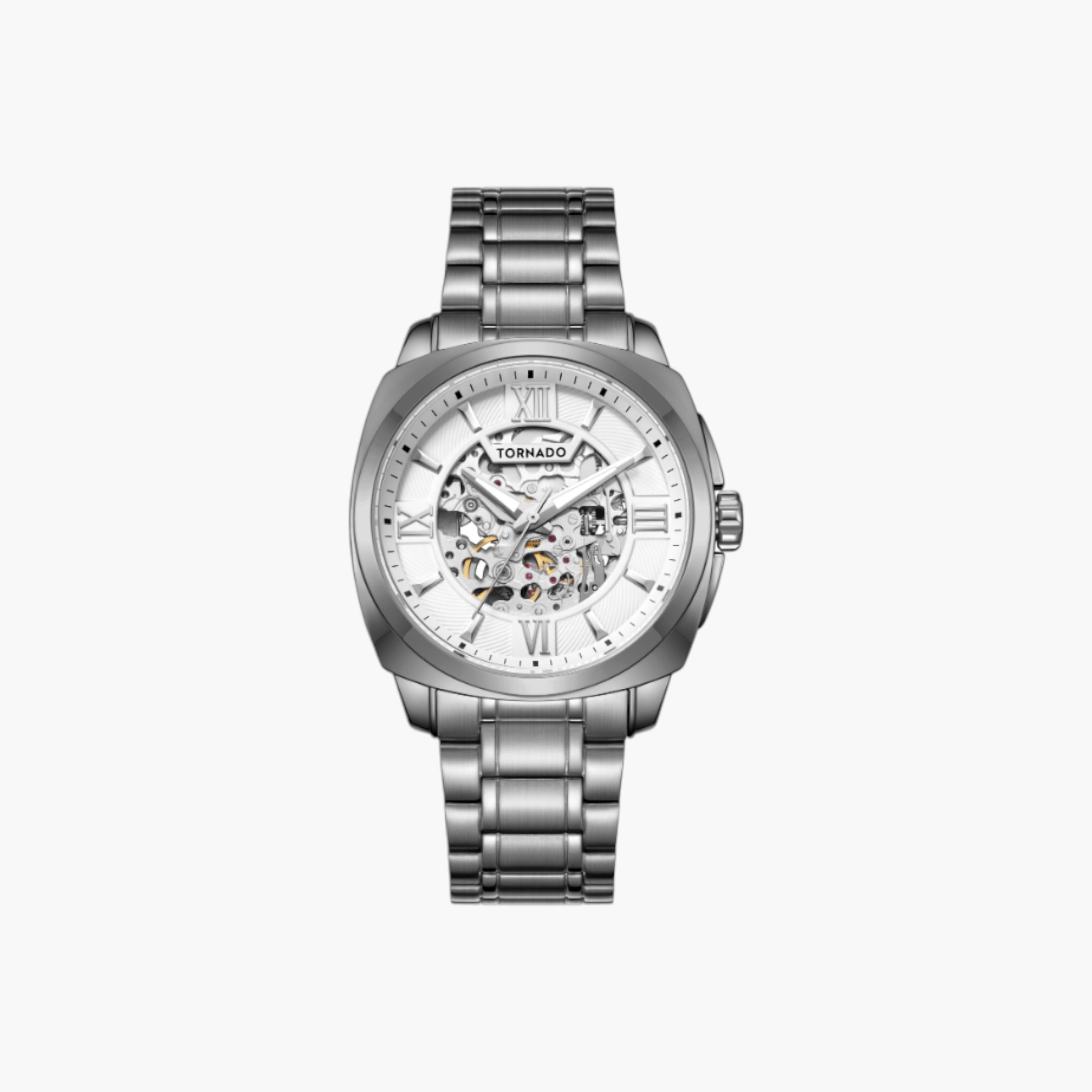 Tornado Automatic White Dial Stainless Steel Watch-men-watchesandjewellery-watches-image-1