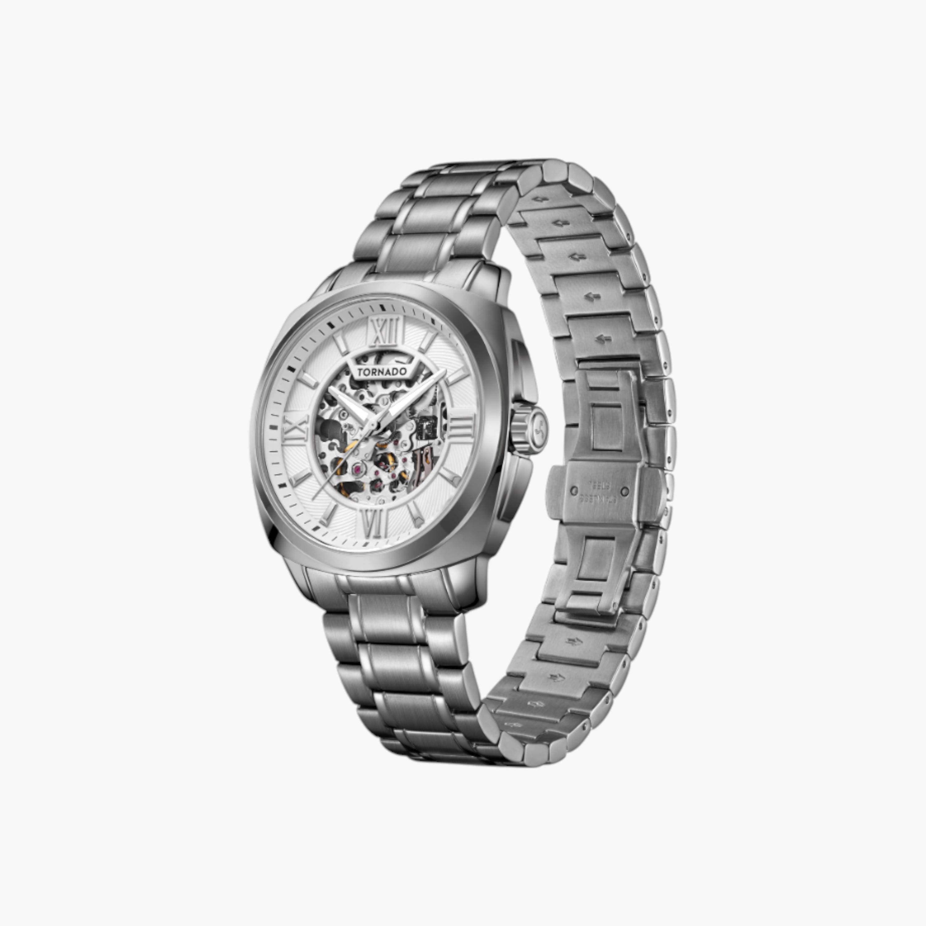 Tornado Automatic White Dial Stainless Steel Watch-men-watchesandjewellery-watches-image-2