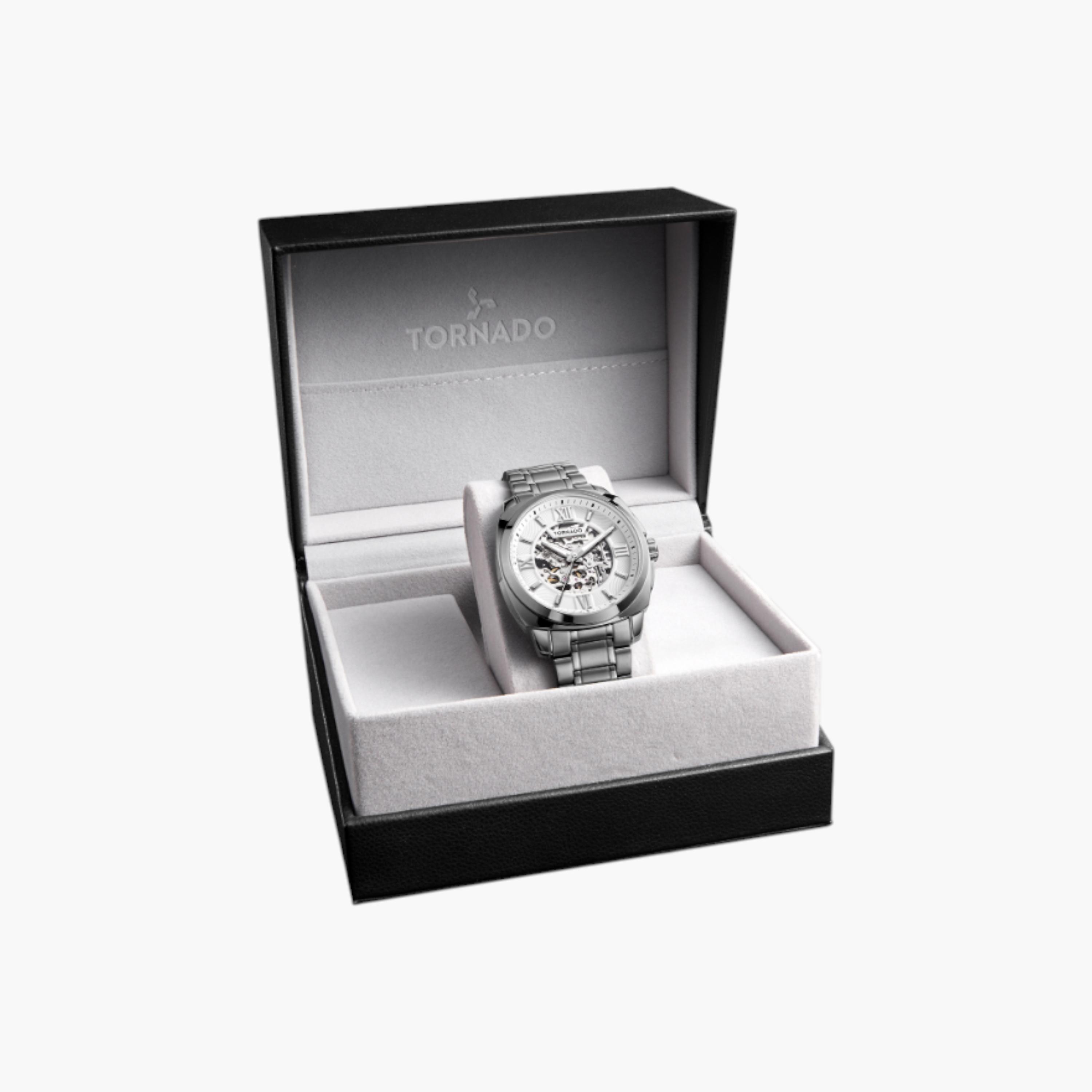 Tornado Automatic White Dial Stainless Steel Watch-men-watchesandjewellery-watches-image-4