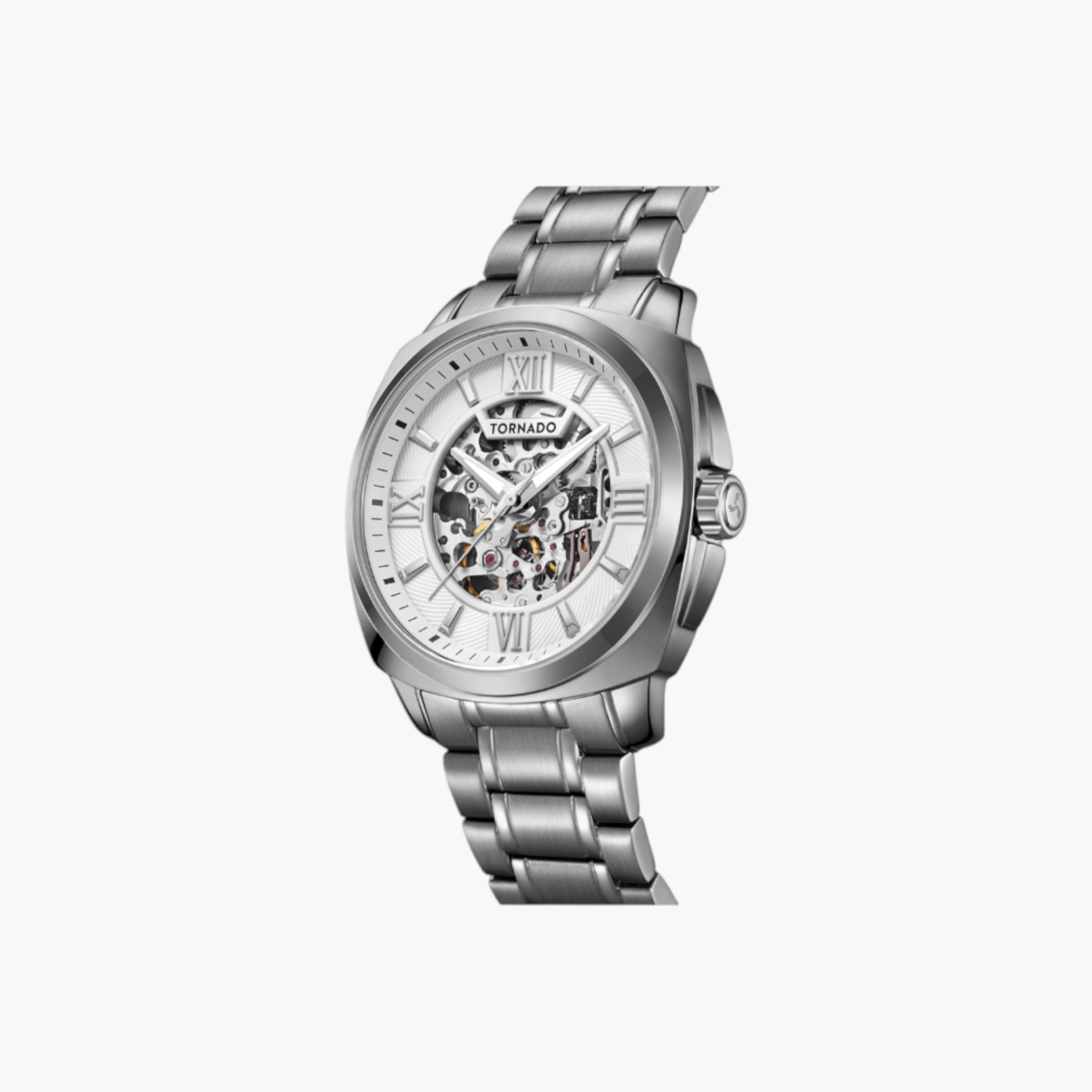 Tornado Automatic White Dial Stainless Steel Watch-men-watchesandjewellery-watches-image-5
