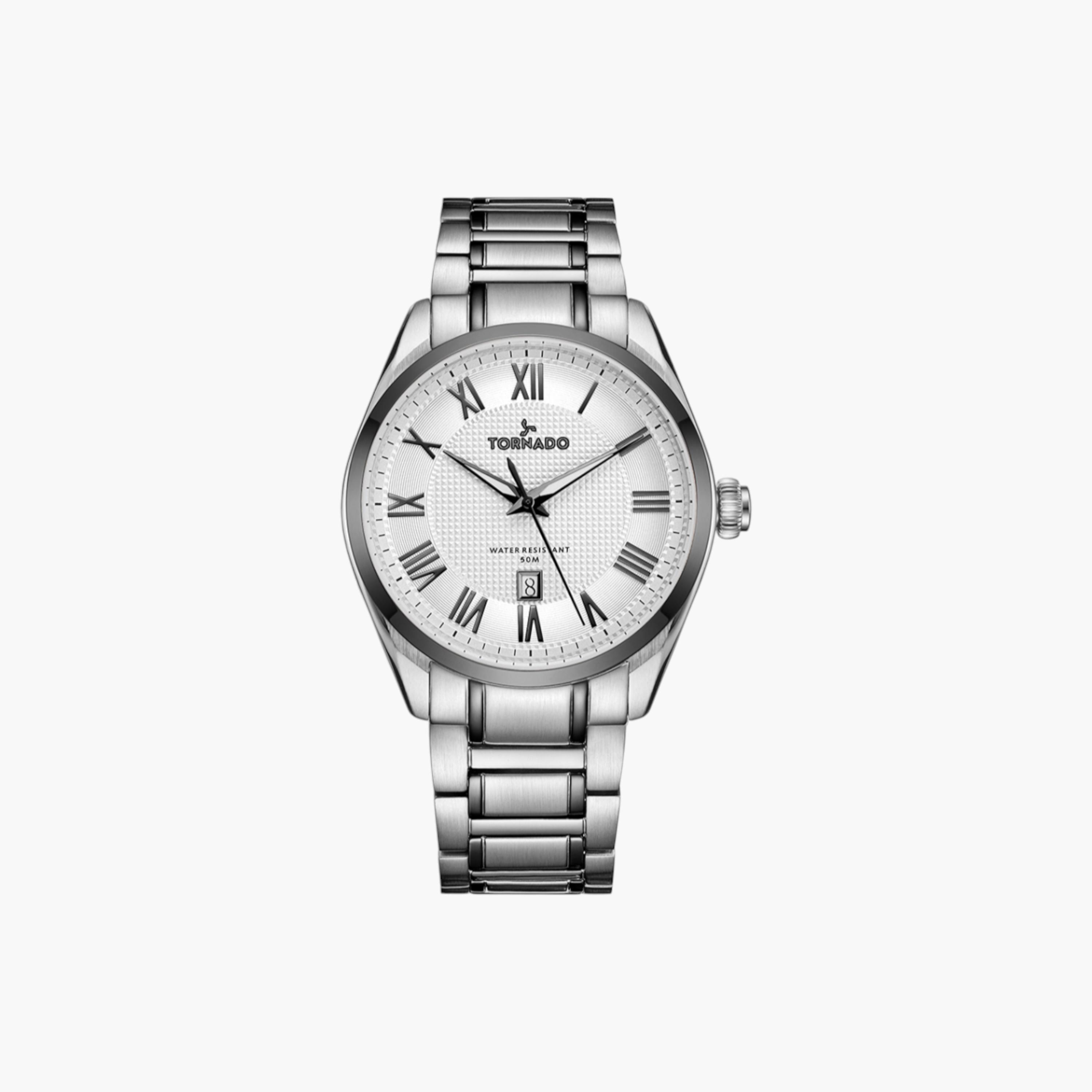 Tornado Analog Silver Dial Stainless Steel Wrist Watch-men-watchesandjewellery-watches-image-1