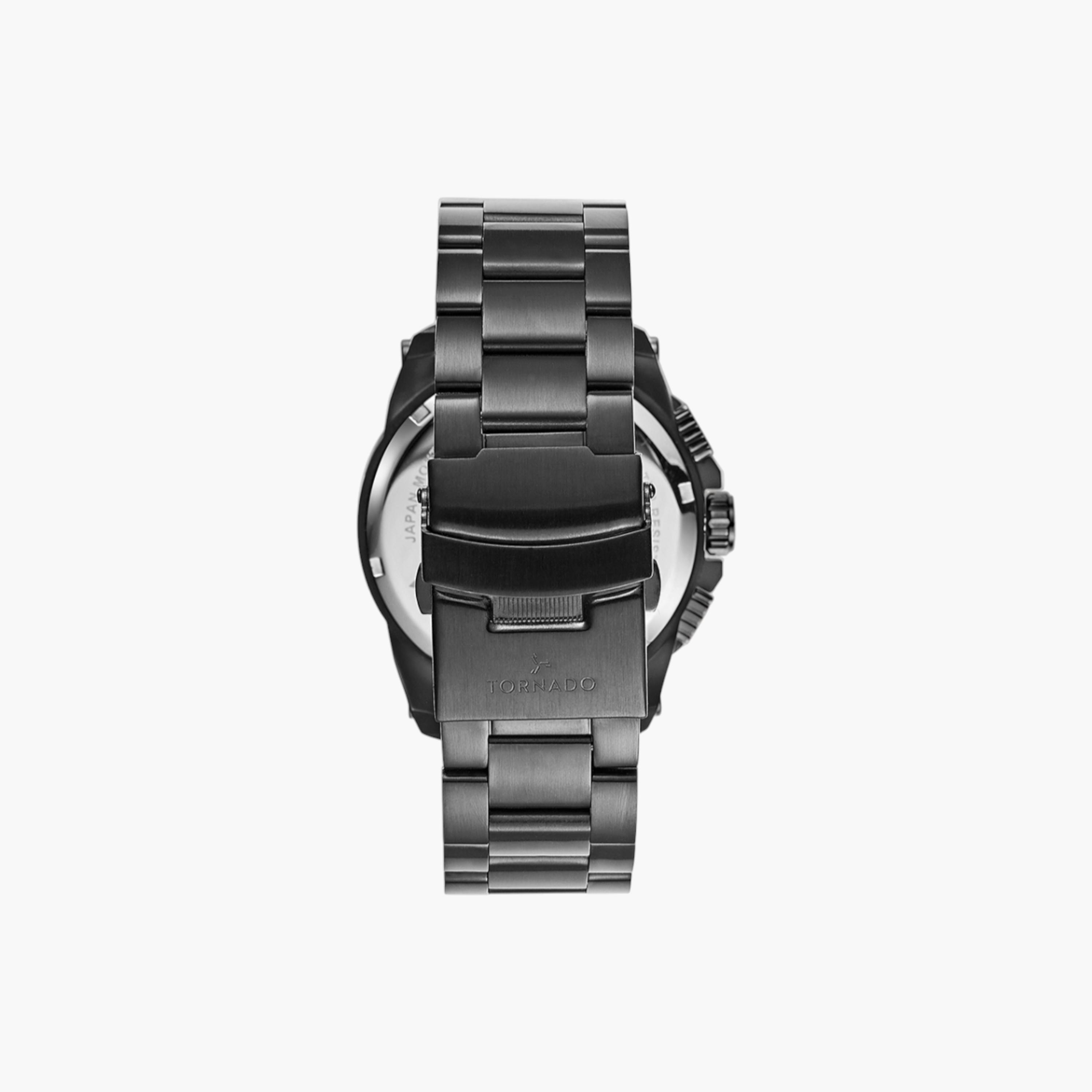 Tornado Chronograph Black Dial Stainless Steel Watch-men-watchesandjewellery-watches-image-3