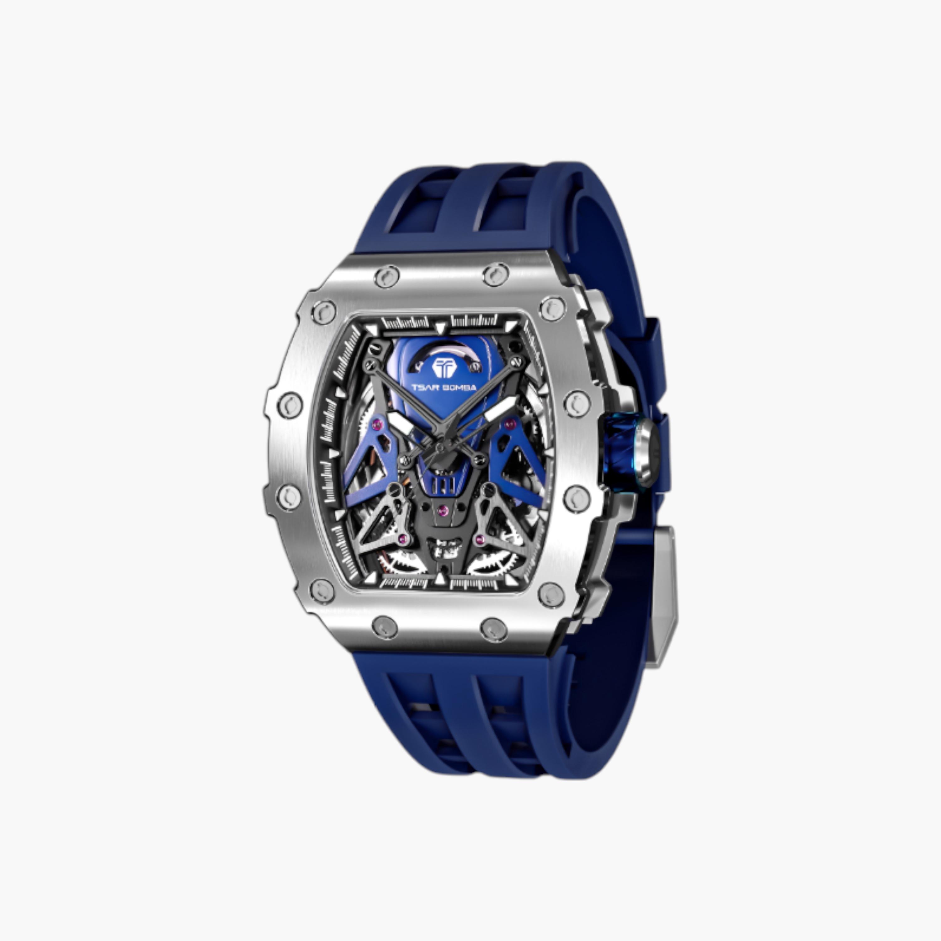 ساعة أوتوماتيكية بقرص أزرق للرجال من تسار بومبا - TB8207A-03-men-watchesandjewellery-watches-image-1
