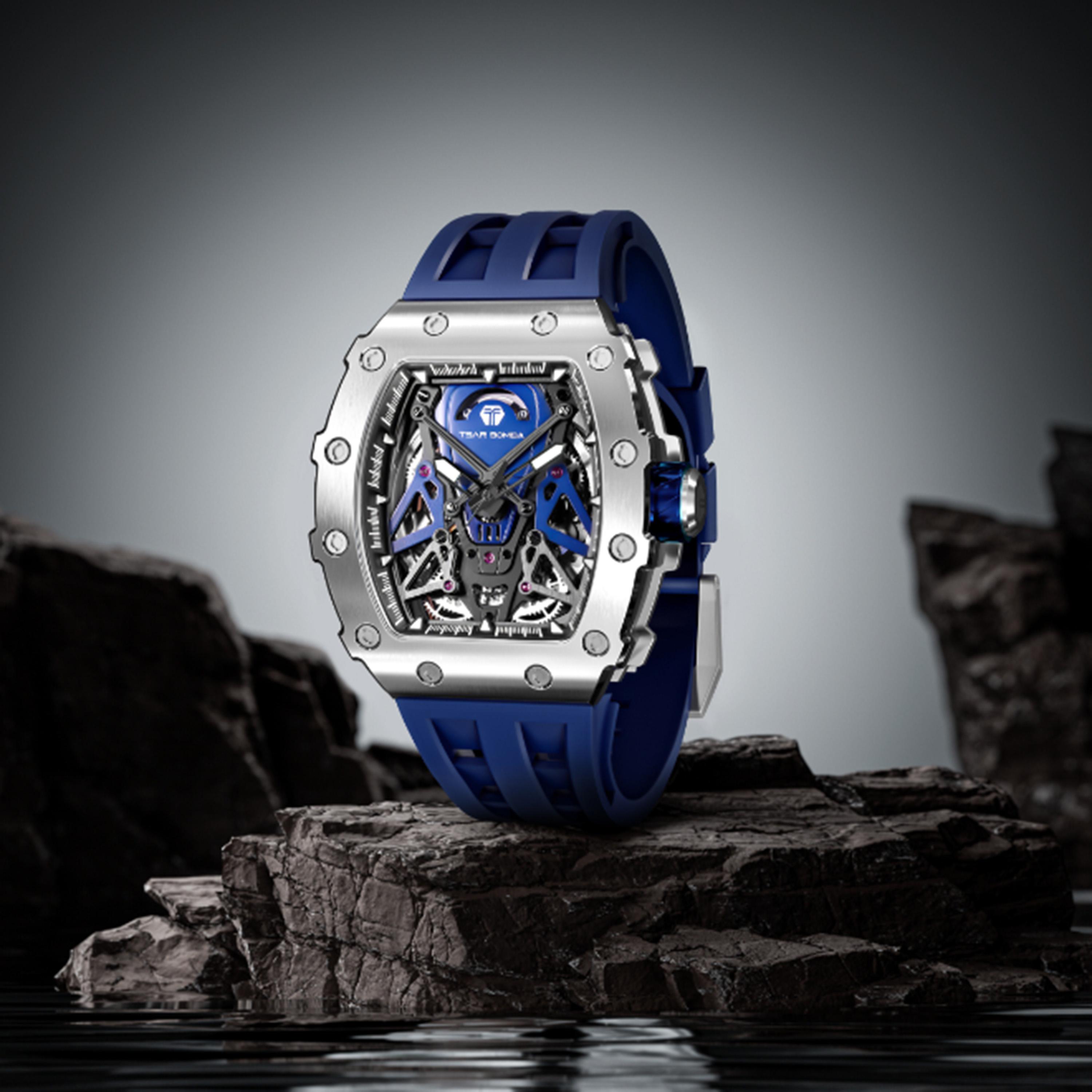 ساعة أوتوماتيكية بقرص أزرق للرجال من تسار بومبا - TB8207A-03-men-watchesandjewellery-watches-image-3