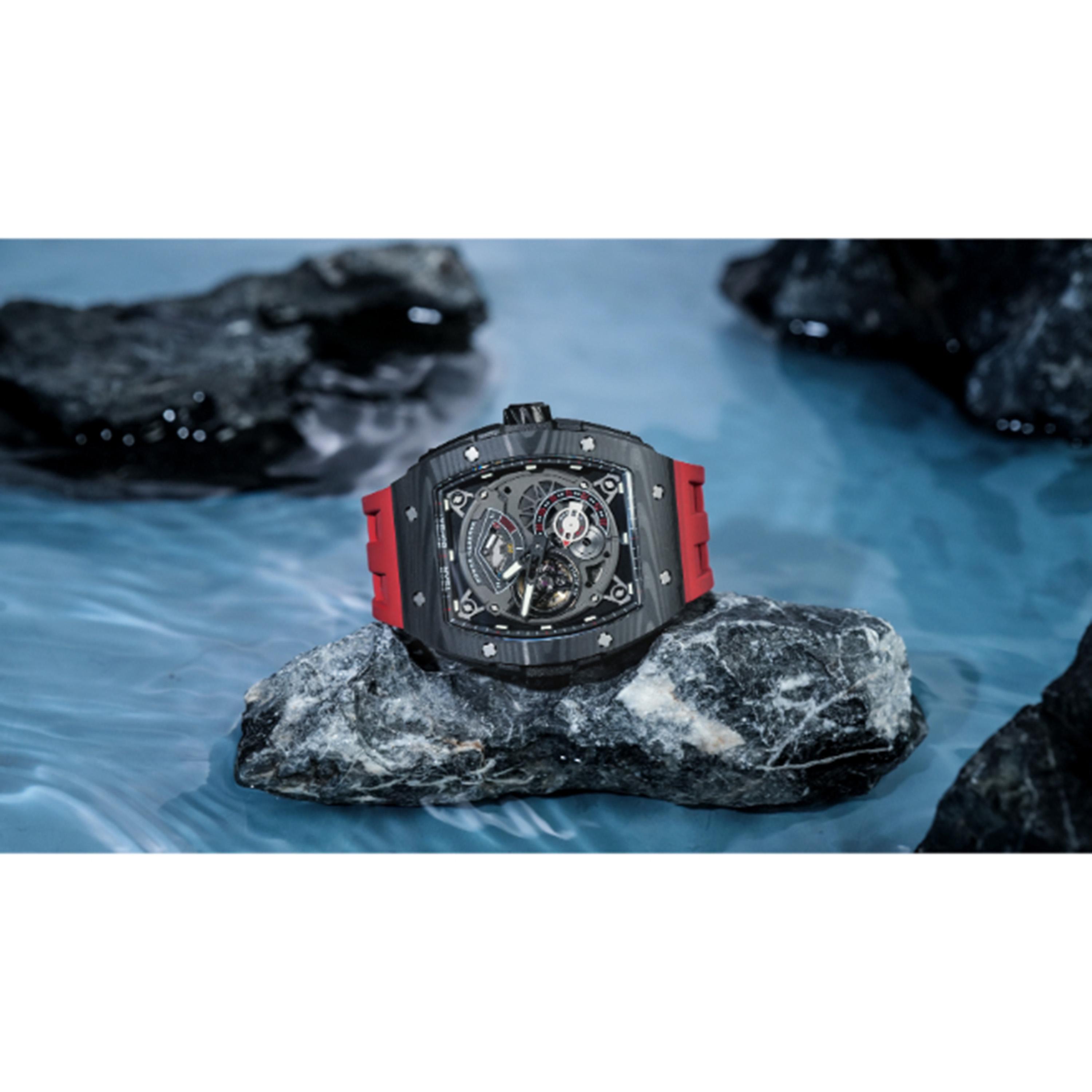 ساعة أوتوماتيك بقرص أسود للرجال من تسار بومبا - TB8210CF-03-men-watchesandjewellery-watches-image-3