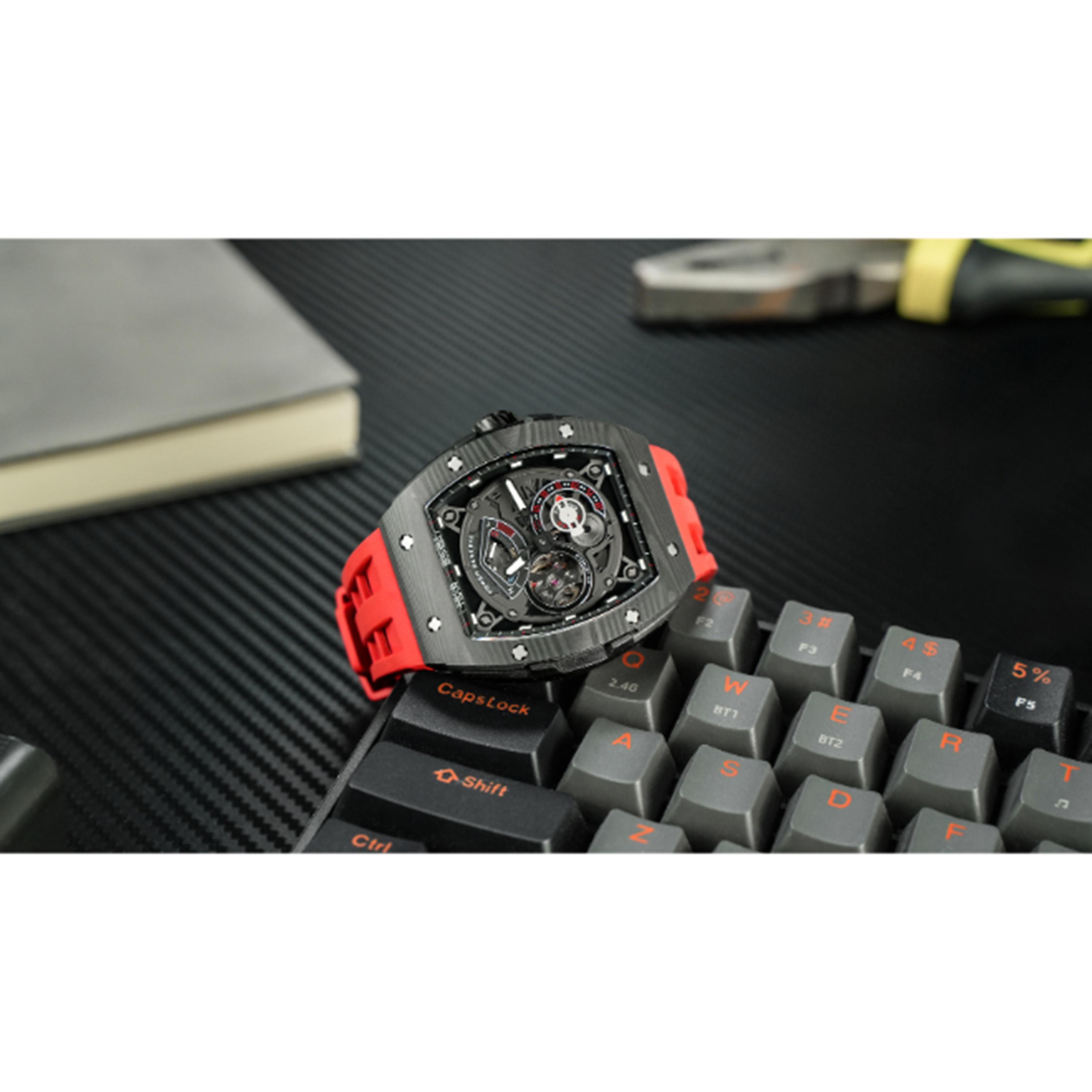 ساعة أوتوماتيك بقرص أسود للرجال من تسار بومبا - TB8210CF-03-men-watchesandjewellery-watches-image-4