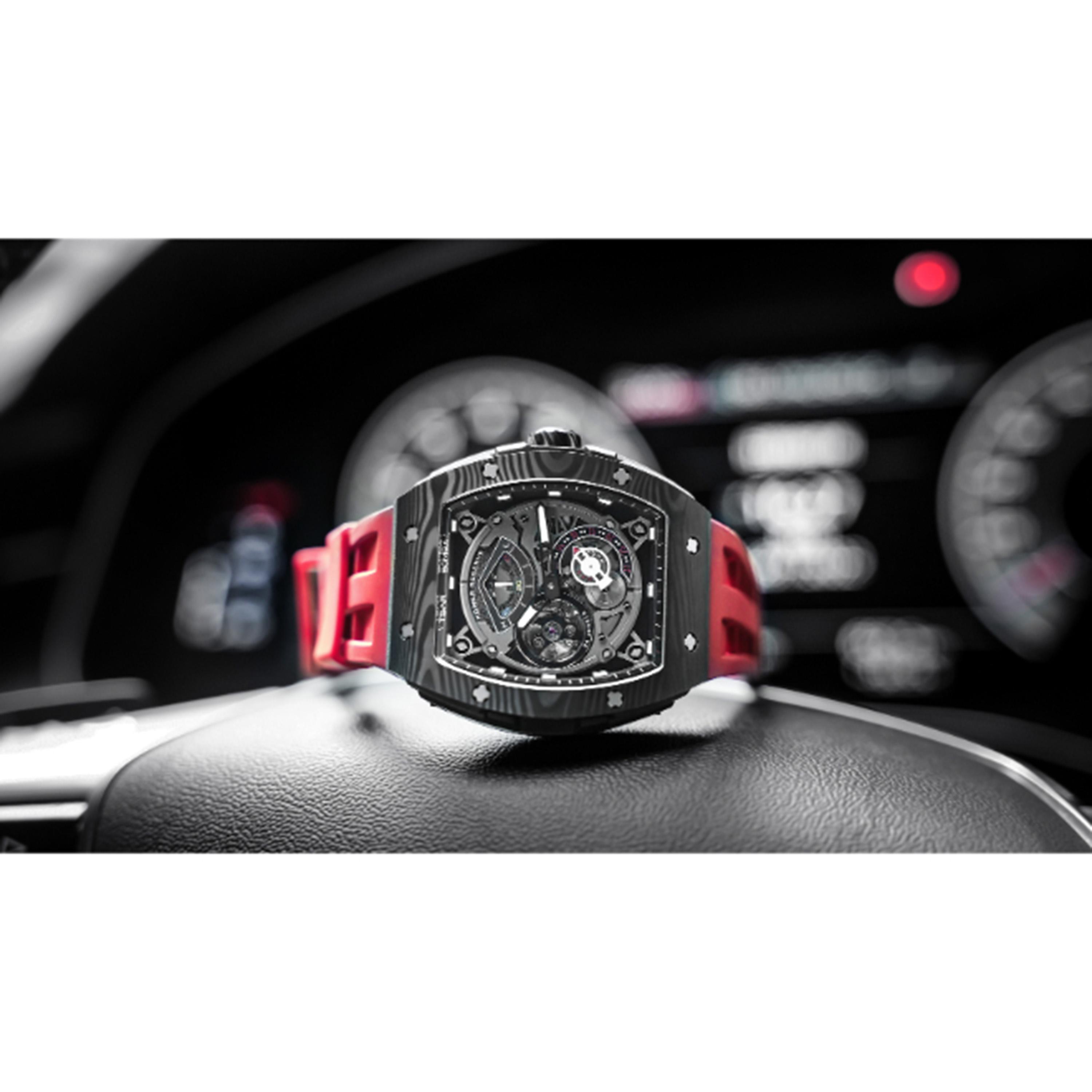 ساعة أوتوماتيك بقرص أسود للرجال من تسار بومبا - TB8210CF-03-men-watchesandjewellery-watches-image-5