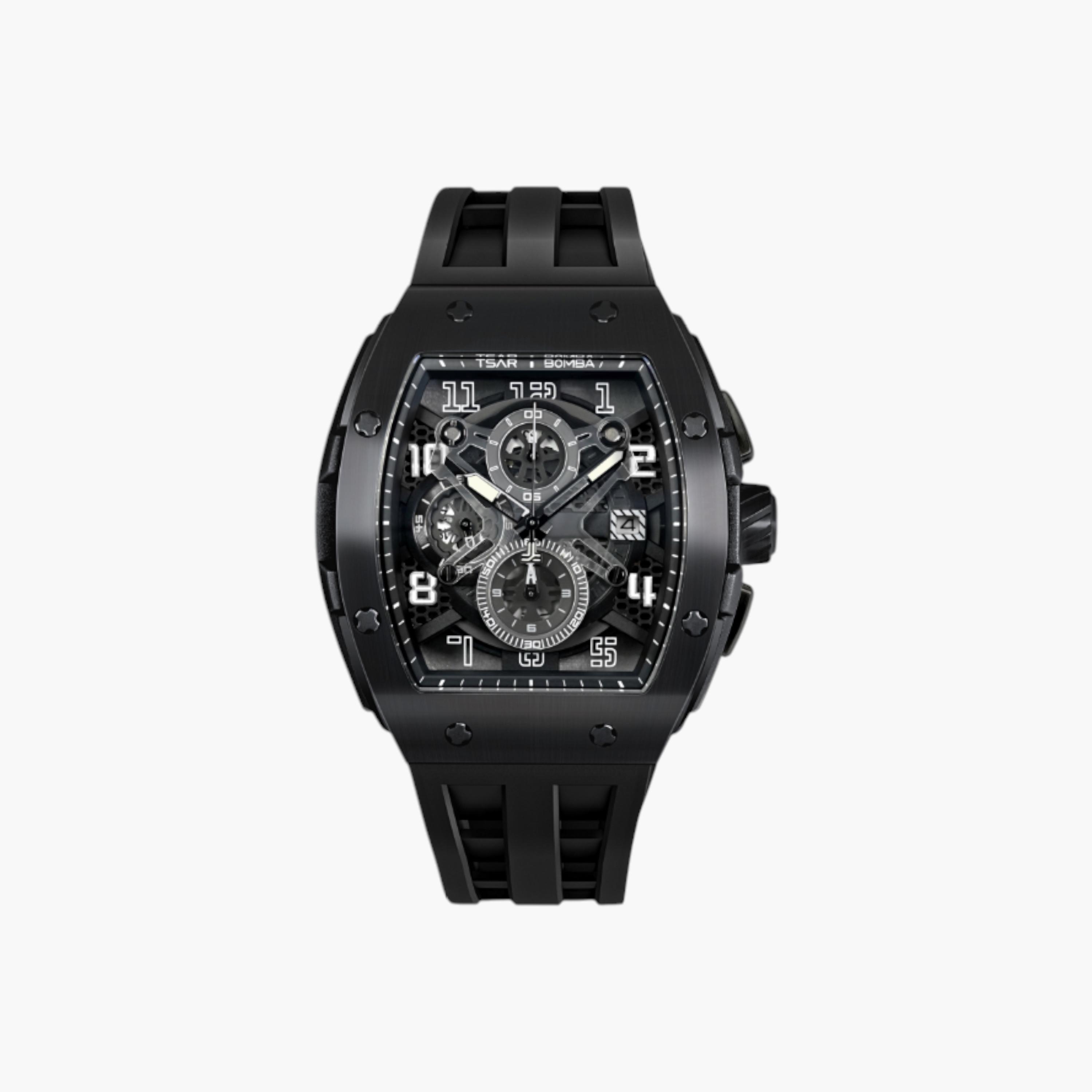 TSAR BOMBA Men's Analog Black Dial Watch - TB8211Q-04-men-watchesandjewellery-watches-image-1