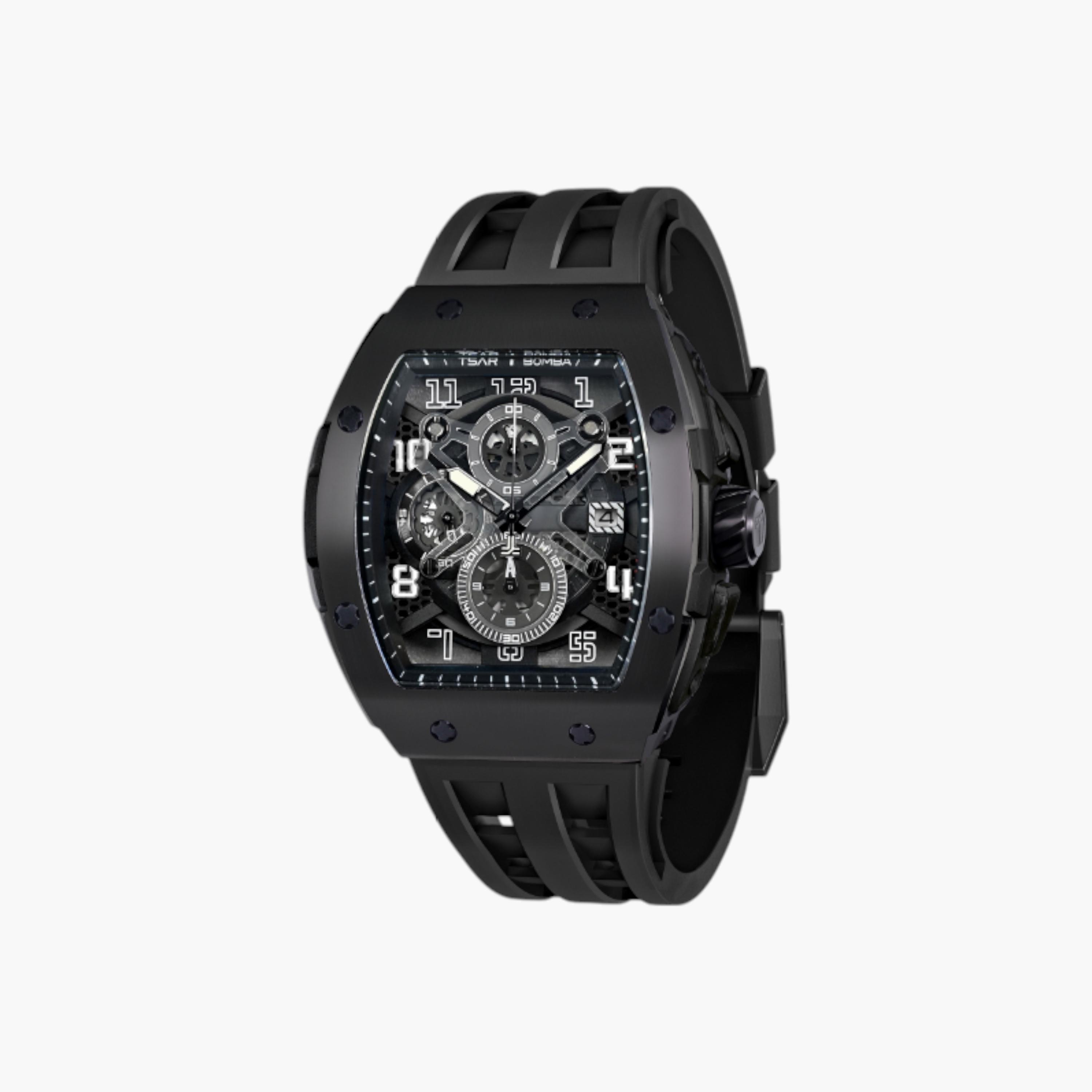 ساعة تناظرية بميناء أسود للرجال من تسار بومبا - TB8211Q-04-men-watchesandjewellery-watches-image-2