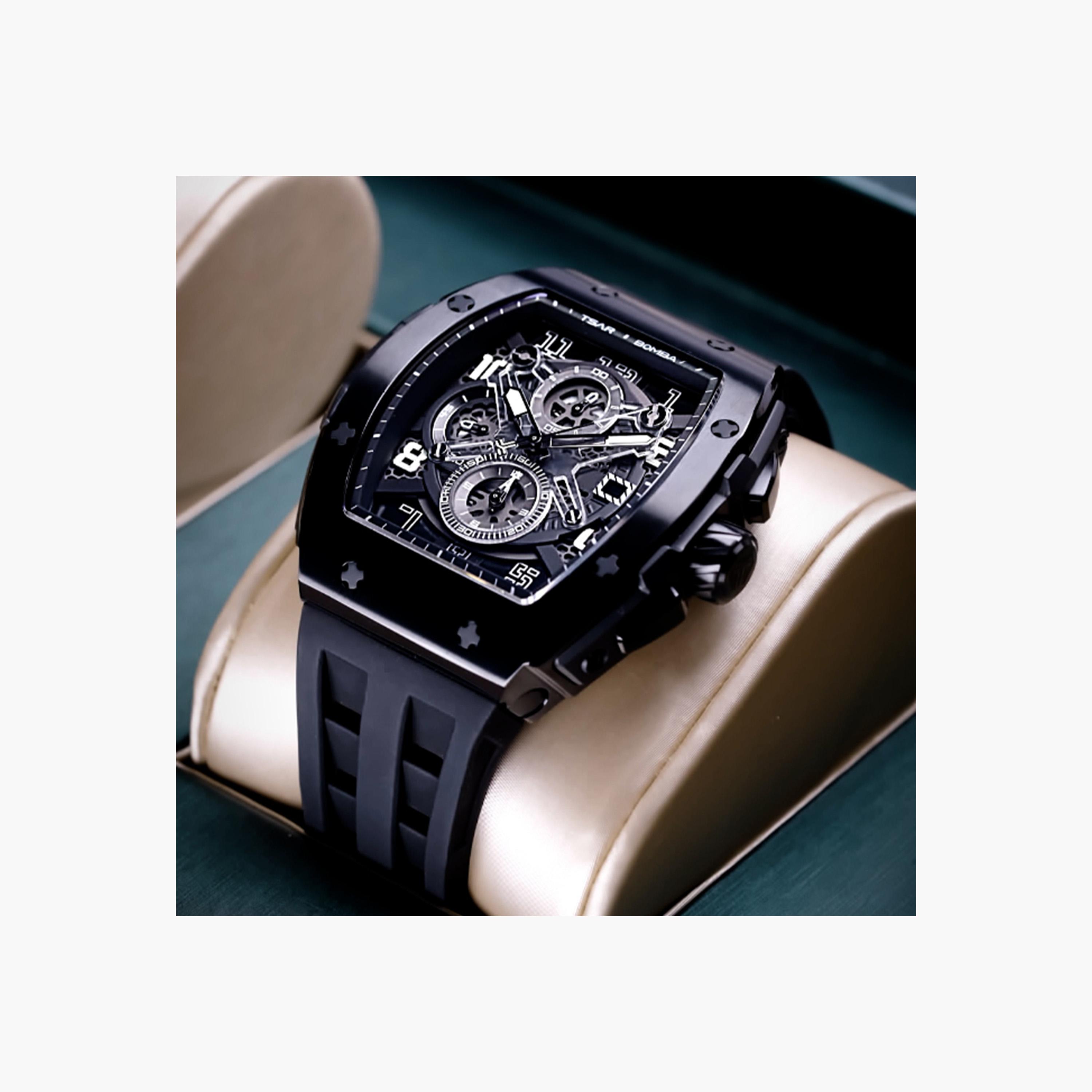 ساعة تناظرية بميناء أسود للرجال من تسار بومبا - TB8211Q-04-men-watchesandjewellery-watches-image-5