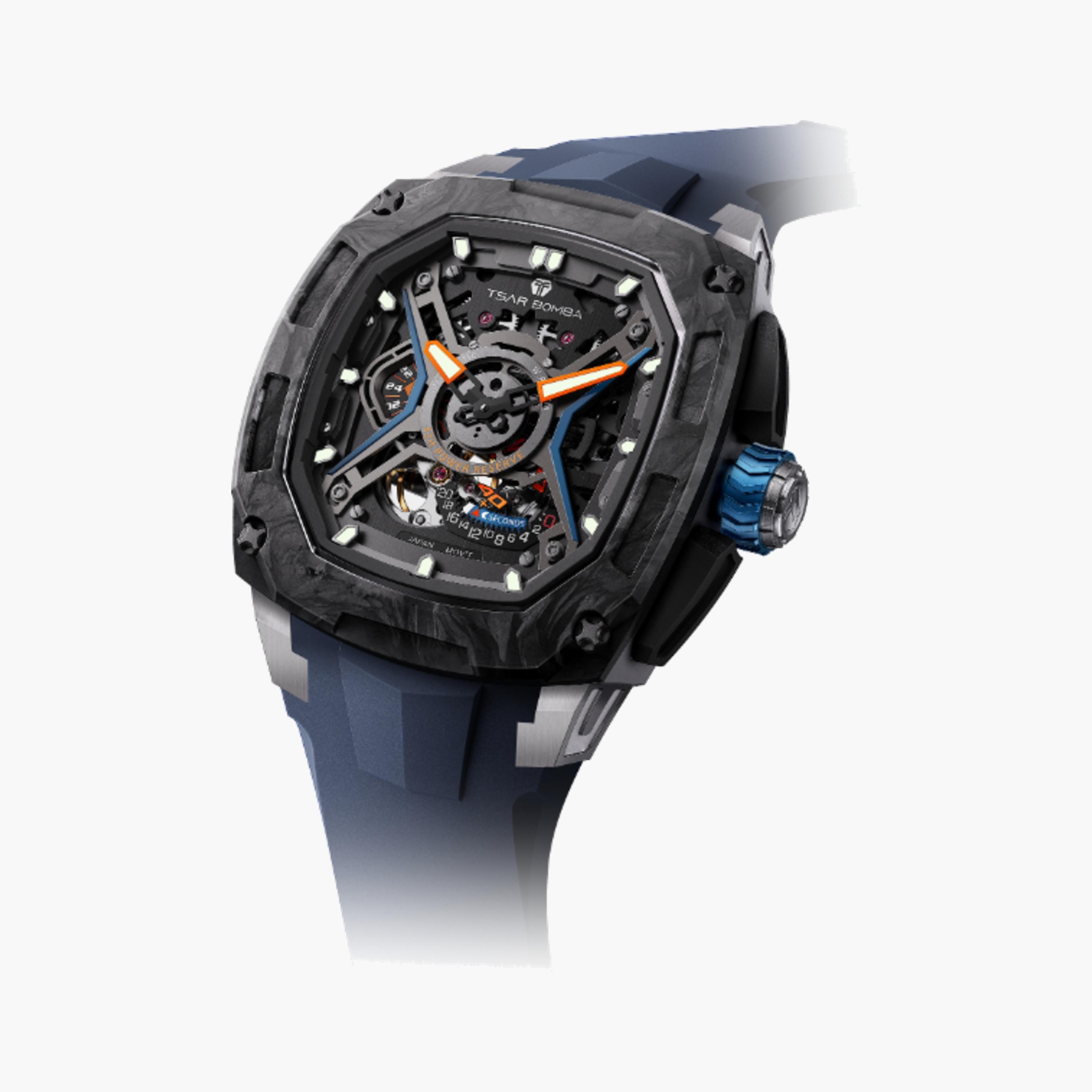 TSAR BOMBA Automatic Black Silicone Watch-men-watchesandjewellery-watches-image-3