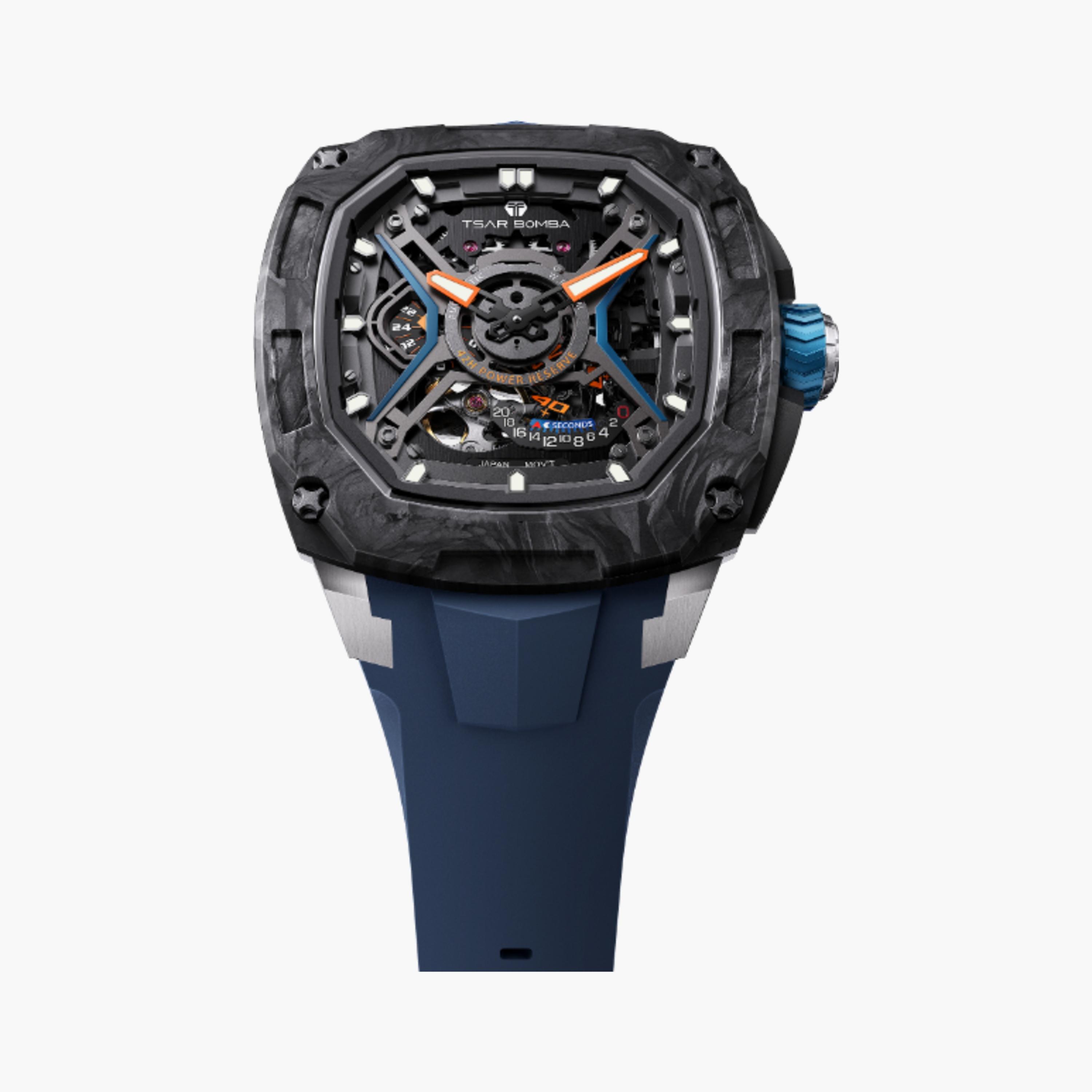 TSAR BOMBA Automatic Black Silicone Watch-men-watchesandjewellery-watches-image-4