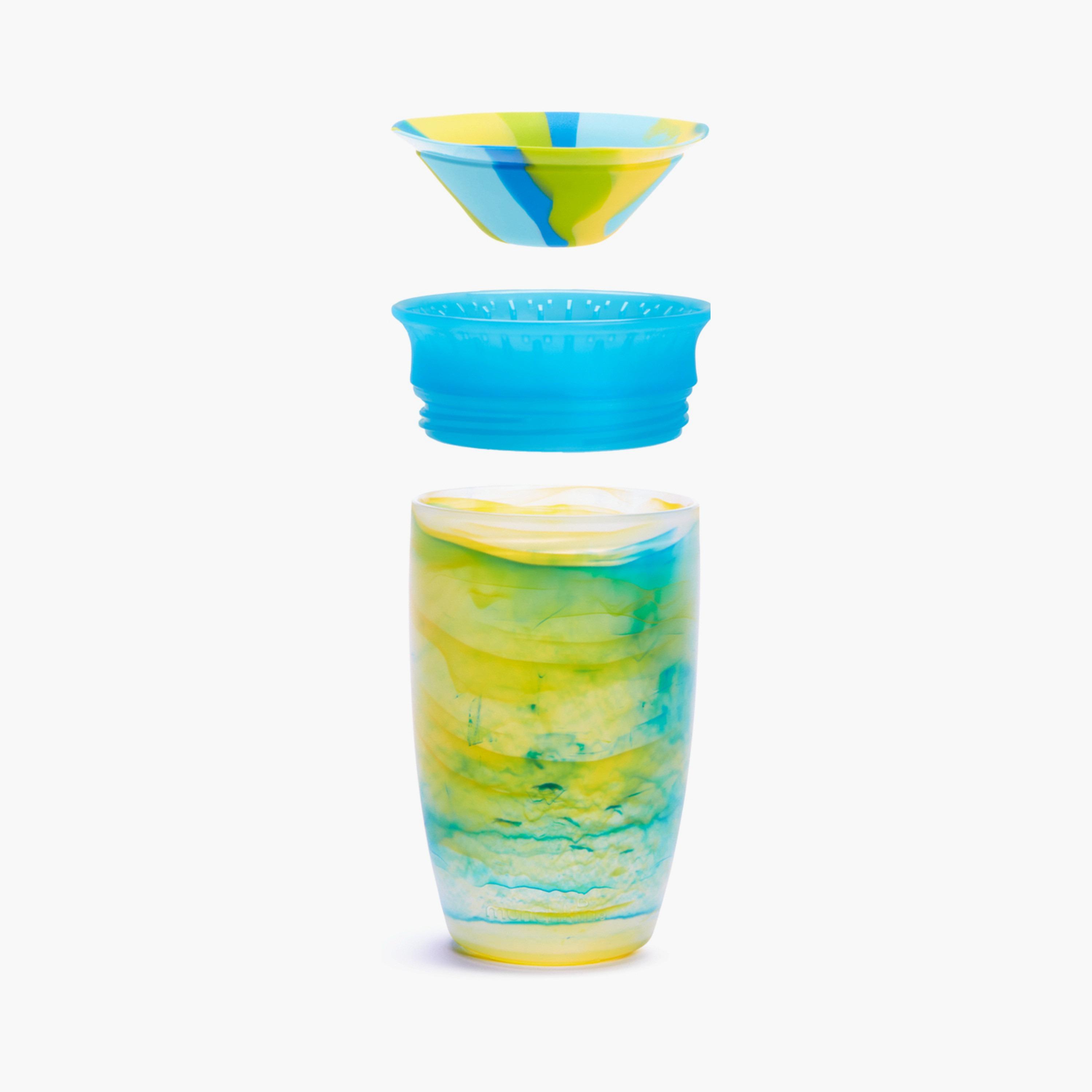 Munchkin Miracle 360° Tropical Swirl Sippy Cup - 10 oz - Groovy Grasshopper-baby-feeding-mealtimeessentials-image-3
