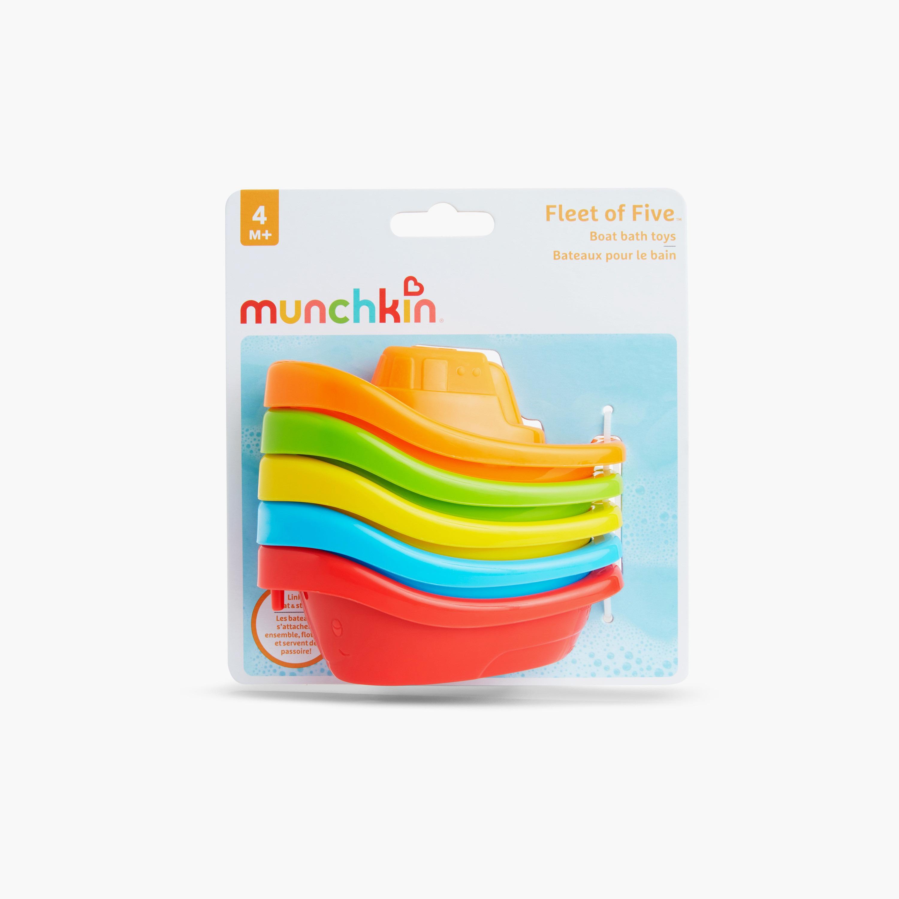 Munchkin 5-Piece Fleet of 5 Boats Bath Toys Set-toys-babyandtoddlertoys-bathtoys-image-2