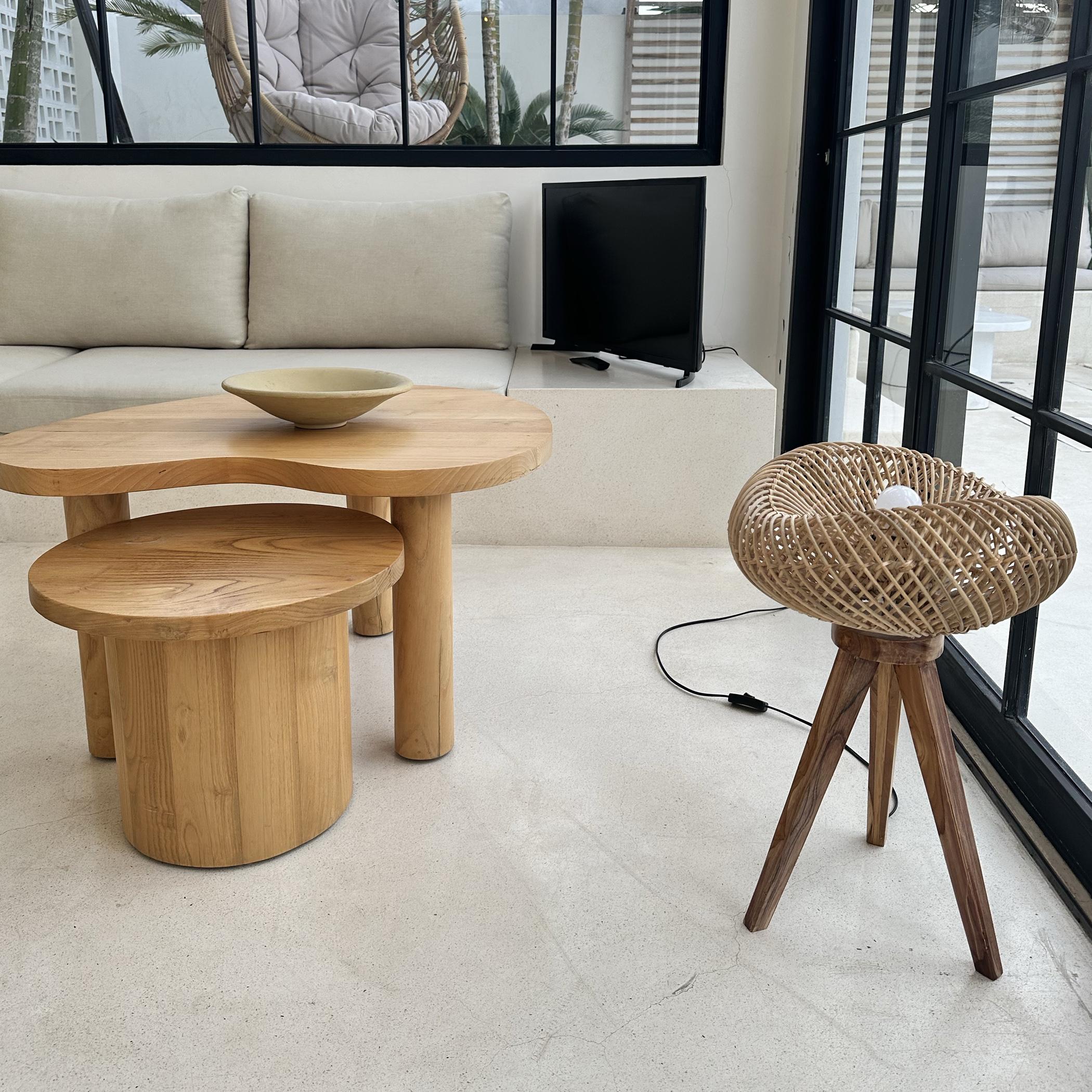 Mari Rattan Floor Lamp - 55 cm