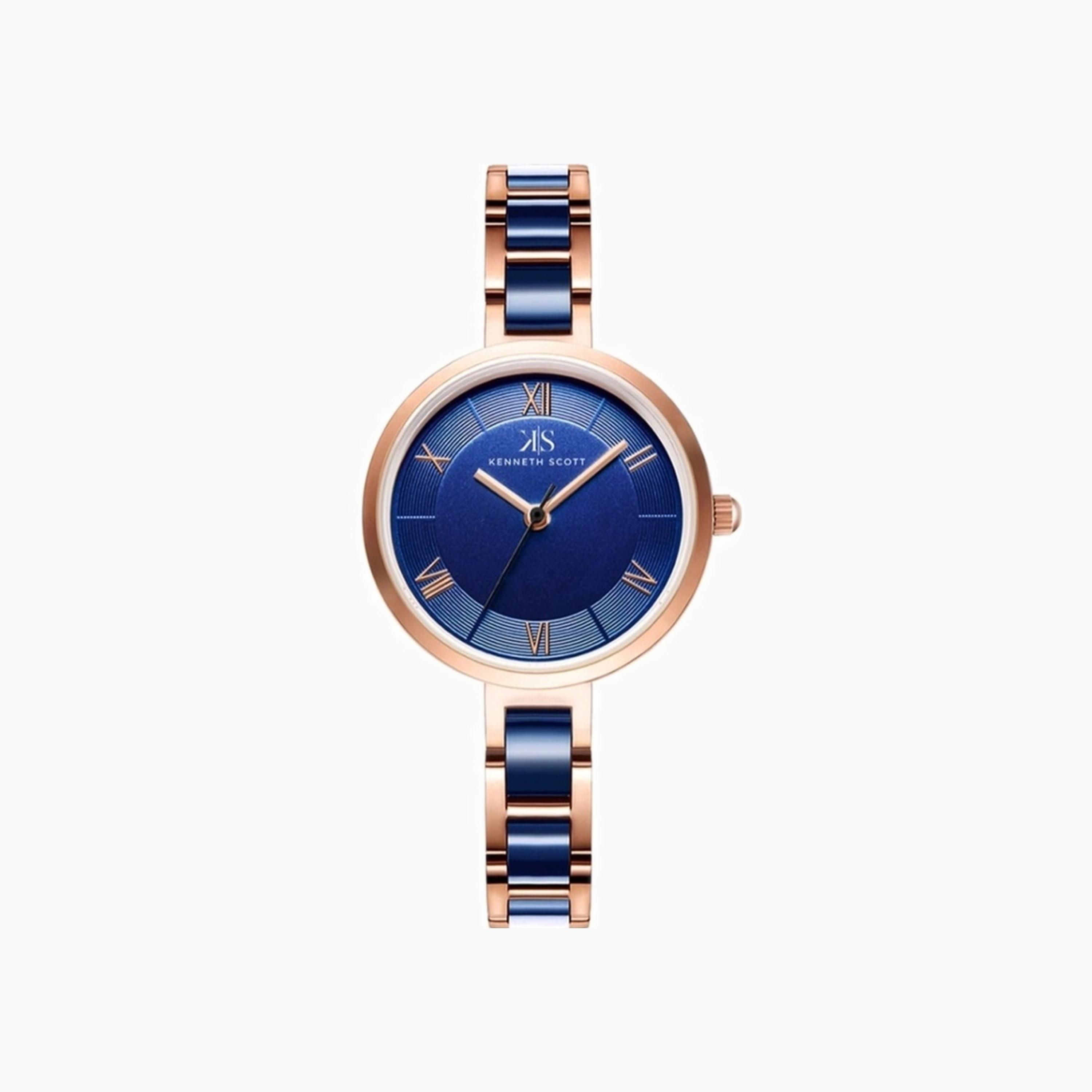 Kenneth Scott Women's Analog Blue Dial Watch-women-watchesandjewellery-watches-image-1
