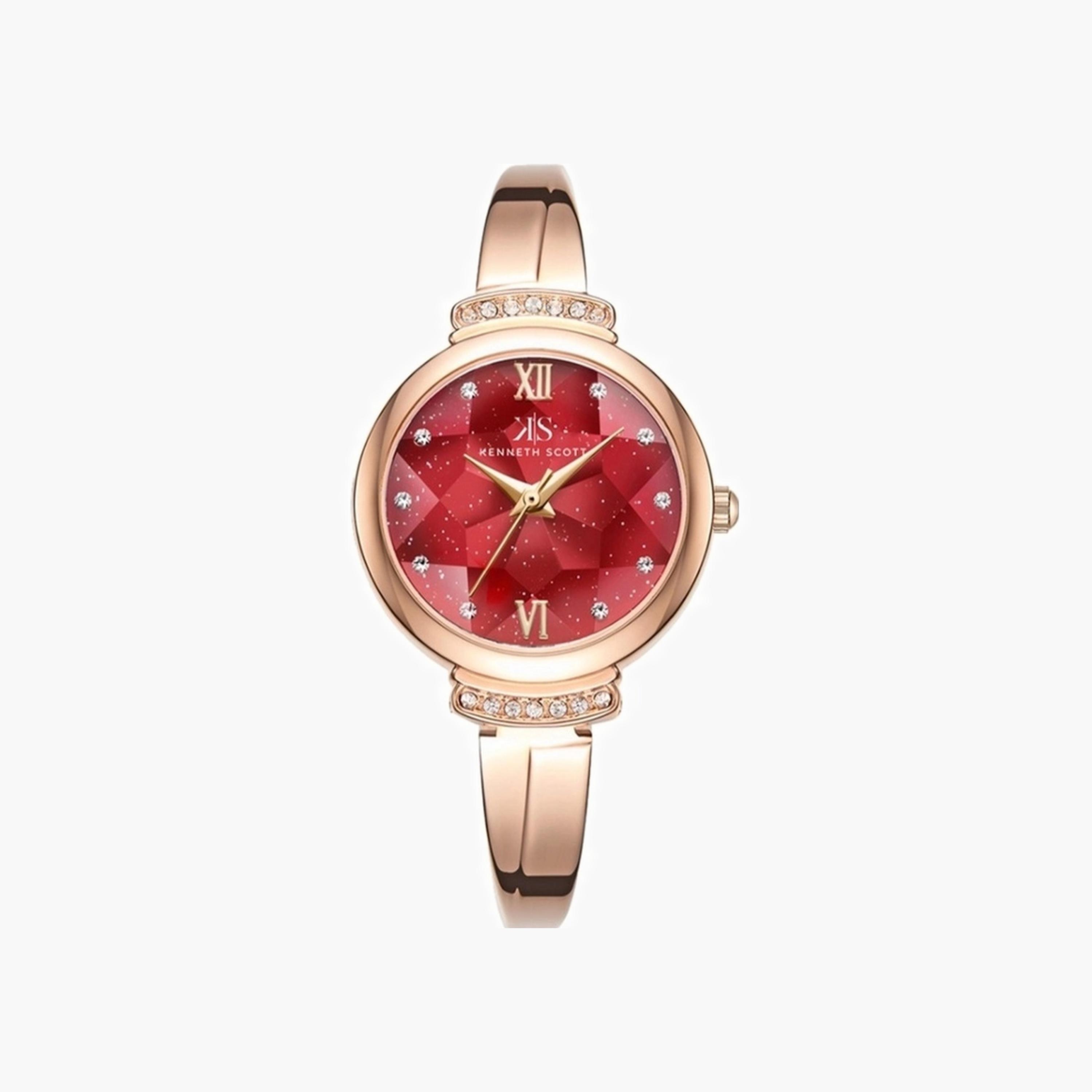 ساعة كينيث سكوت النسائية التناظرية ذات المينا الحمراء-women-watchesandjewellery-watches-image-1