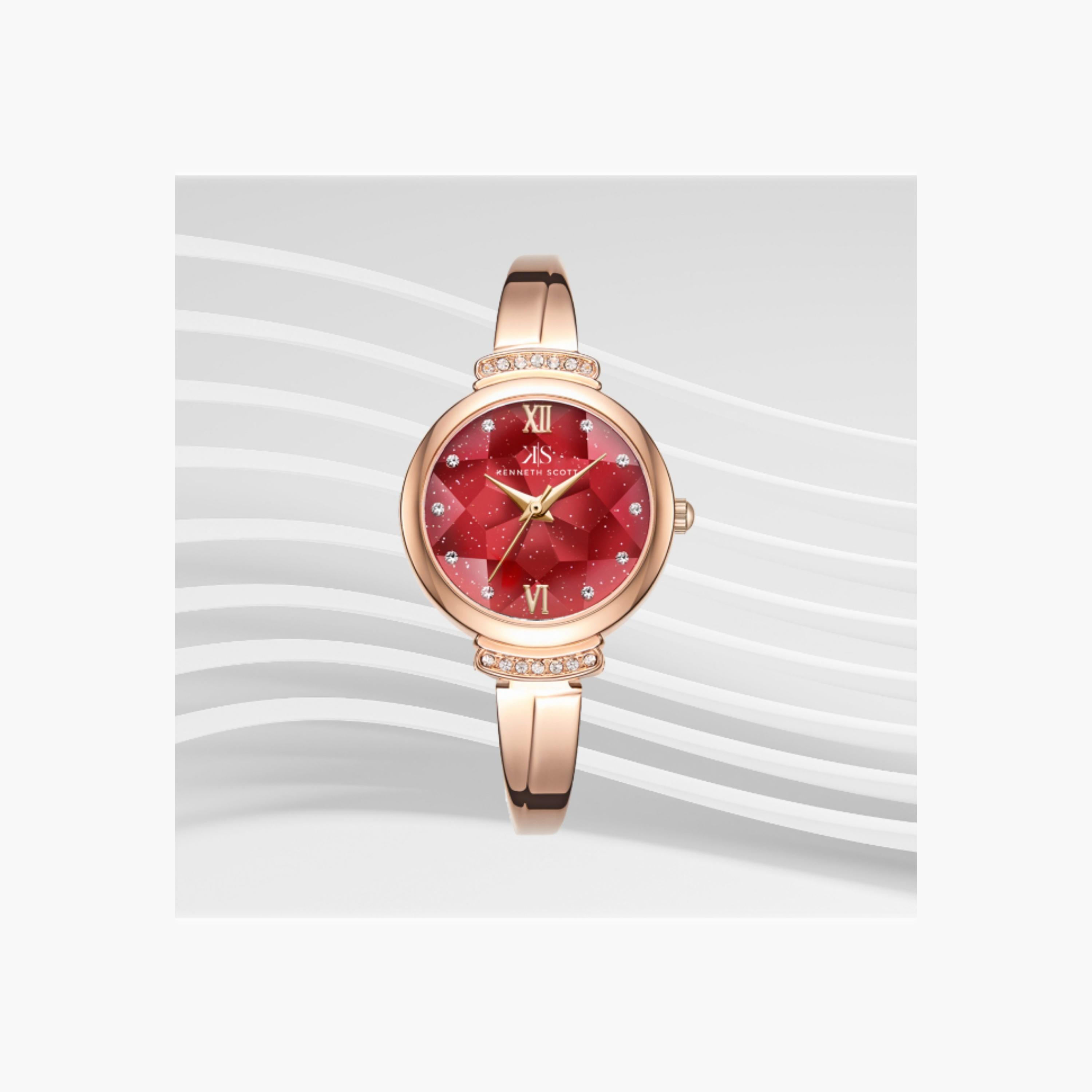 ساعة كينيث سكوت النسائية التناظرية ذات المينا الحمراء-women-watchesandjewellery-watches-image-5