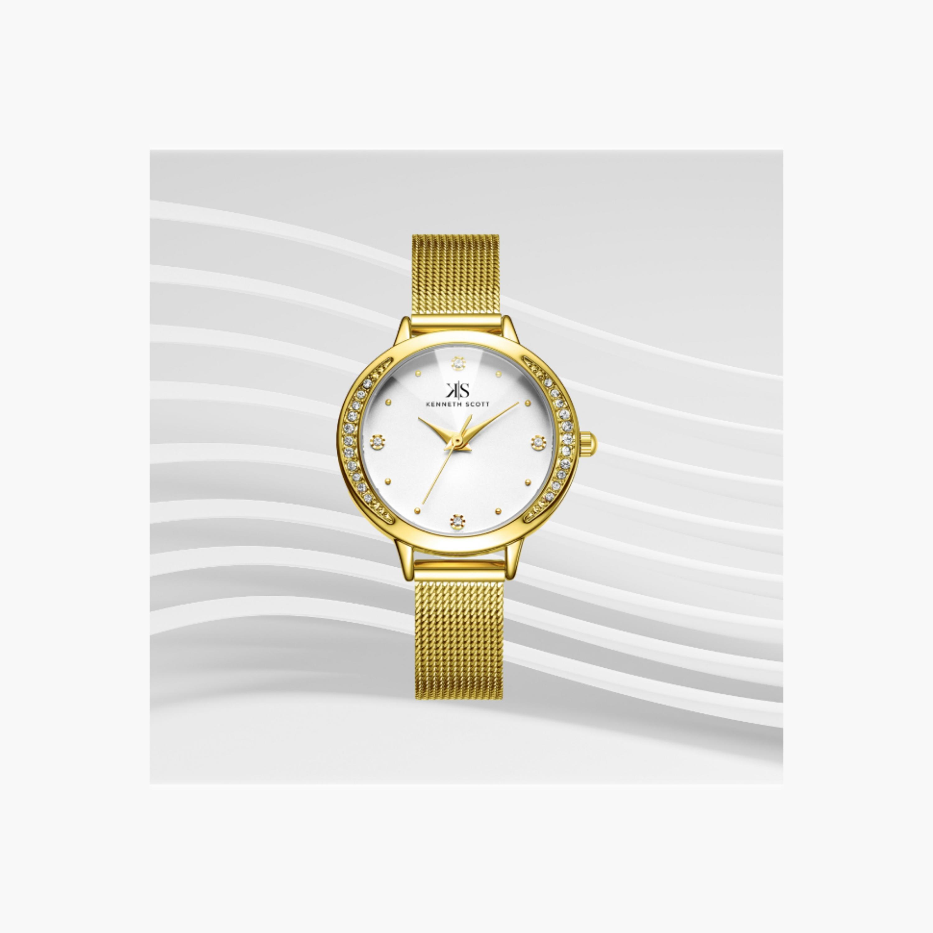 Kenneth Scott Women's Analog White Dial Watch-women-watchesandjewellery-watches-image-3