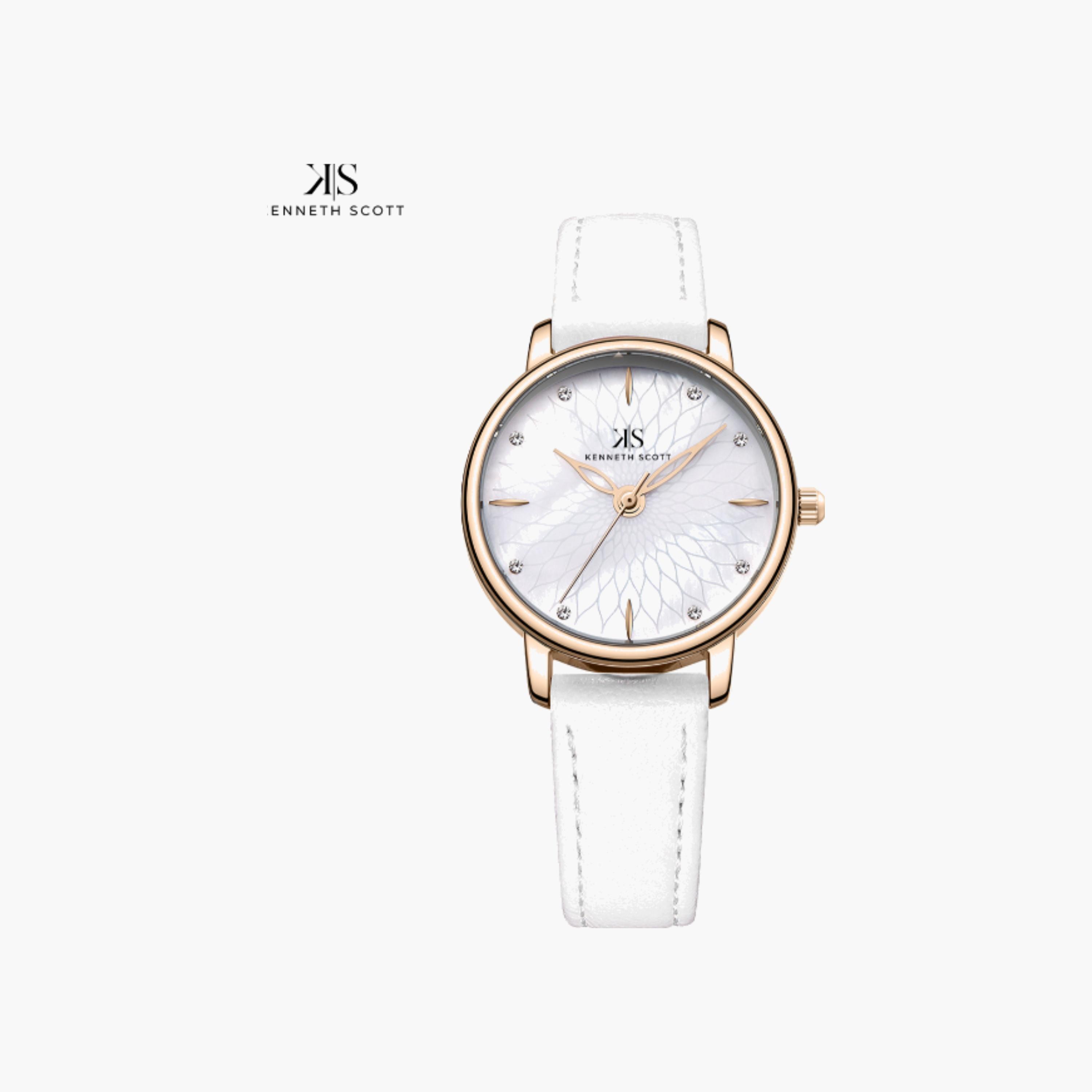 Kenneth Scott Women's Analog White Dial Watch-women-watchesandjewellery-watches-image-1