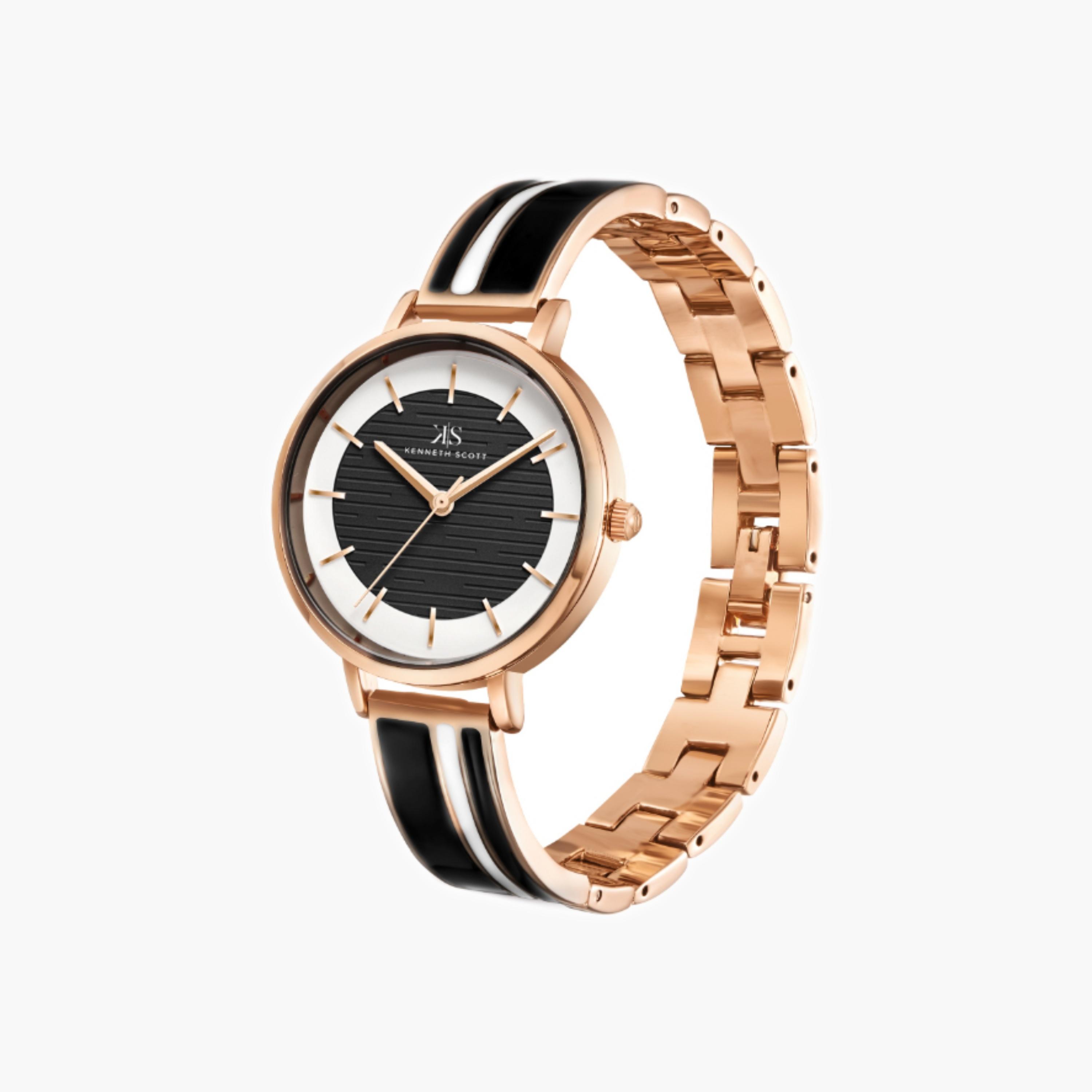 ساعة كينيث سكوت النسائية التناظرية ذات المينا السوداء-women-watchesandjewellery-watches-image-2