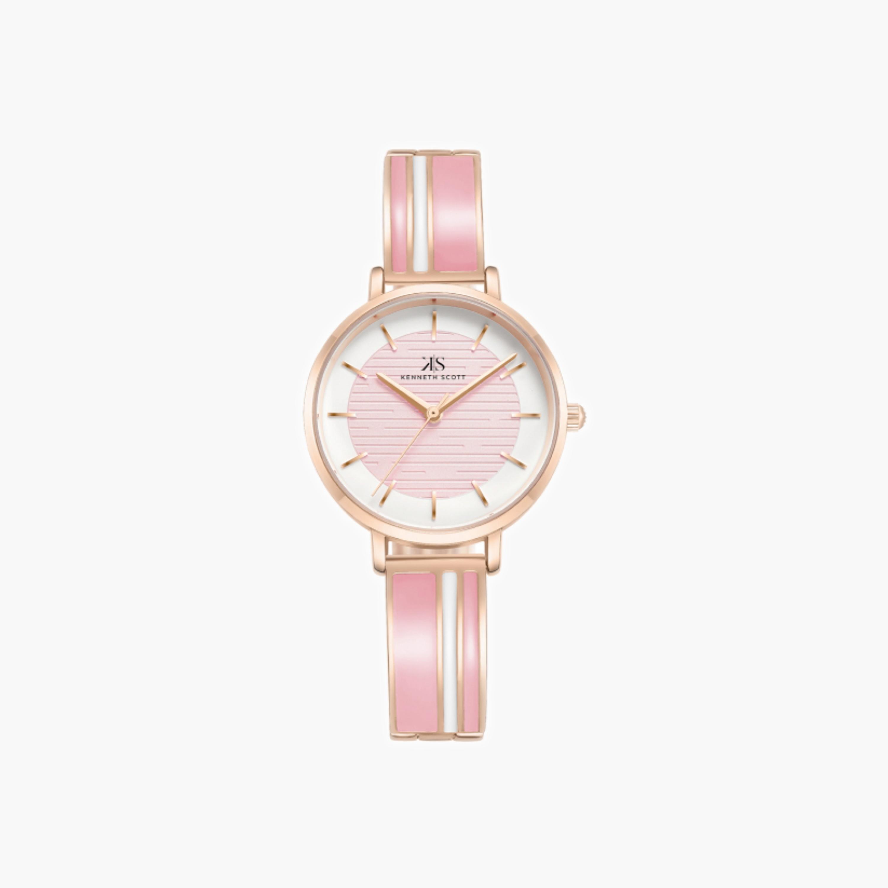 Kenneth Scott Women's Analog Pink Dial Watch-women-watchesandjewellery-watches-image-1