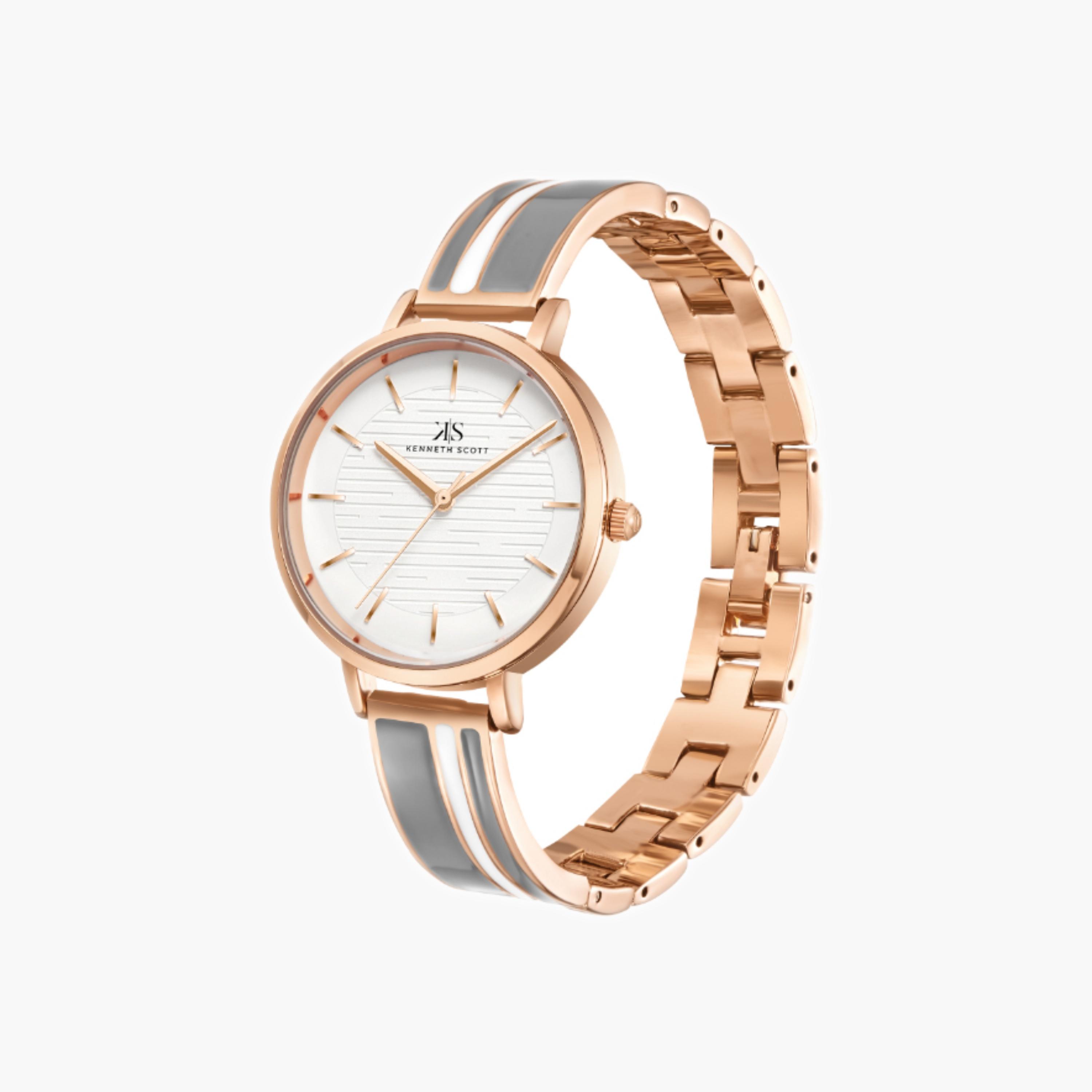 ساعة كينيث سكوت النسائية التناظرية ذات المينا الرمادية-women-watchesandjewellery-watches-image-3