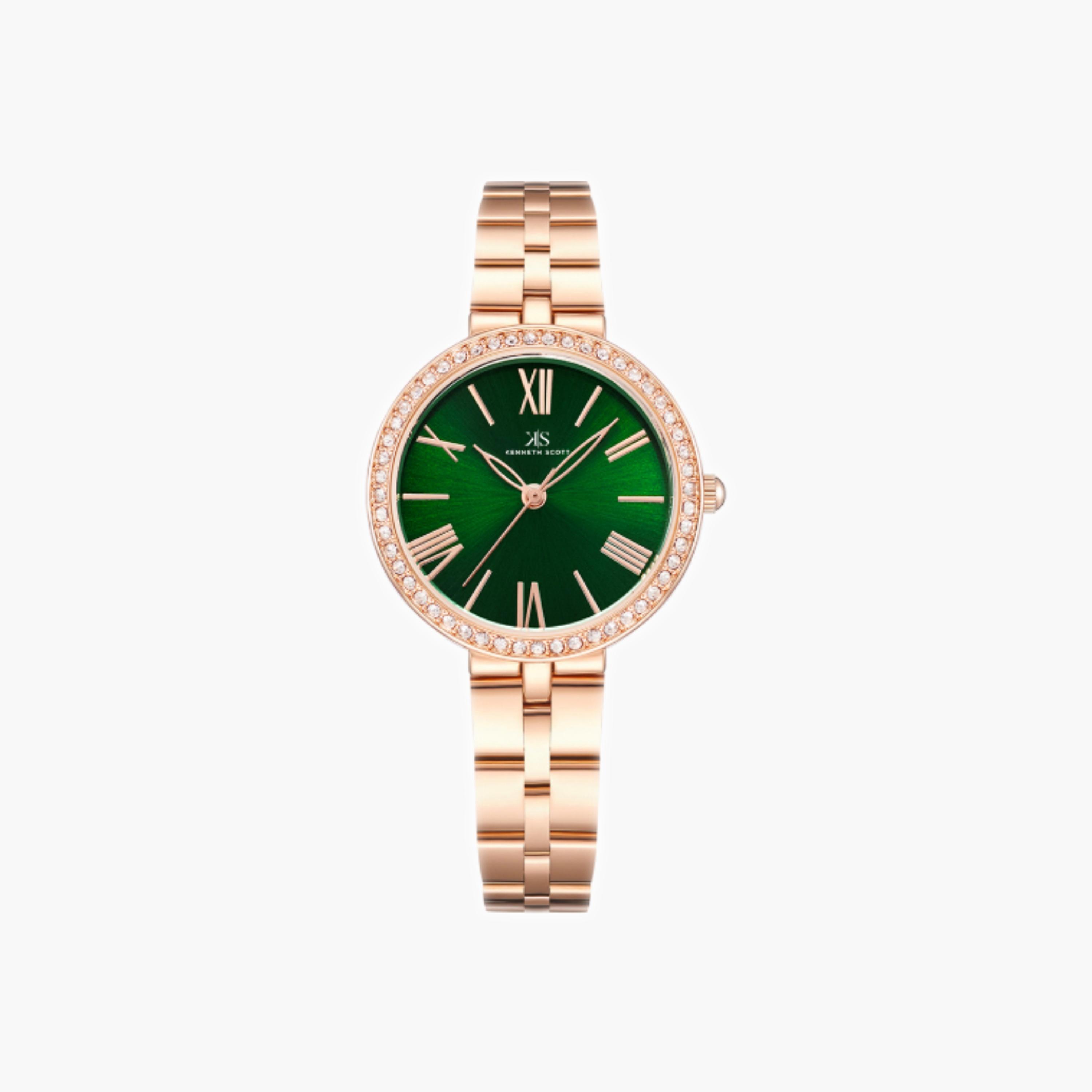 Kenneth Scott Women's Analog Green Dial Watch-women-watchesandjewellery-watches-image-1