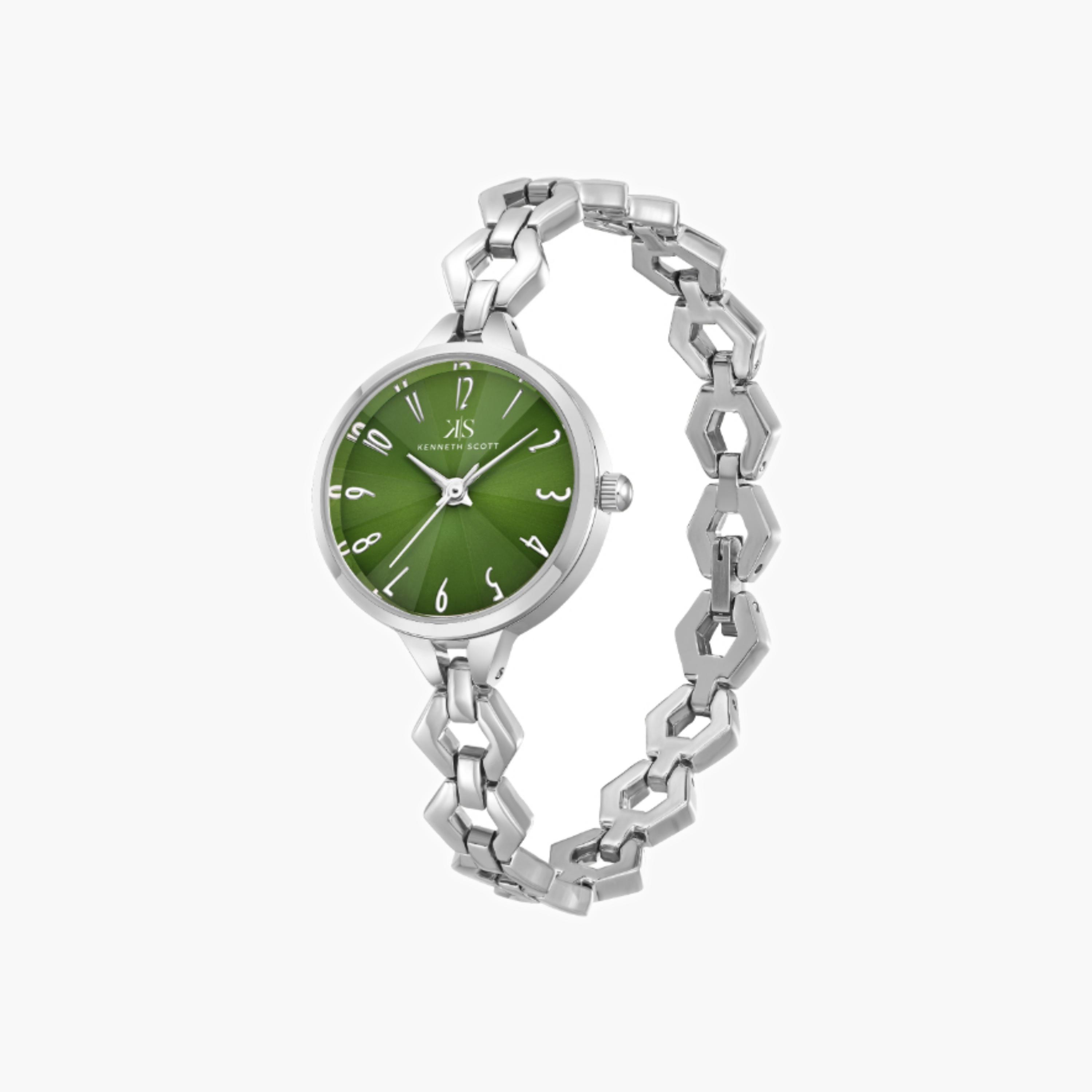 Kenneth Scott Women's Analog Green Dial Watch-women-watchesandjewellery-watches-image-1