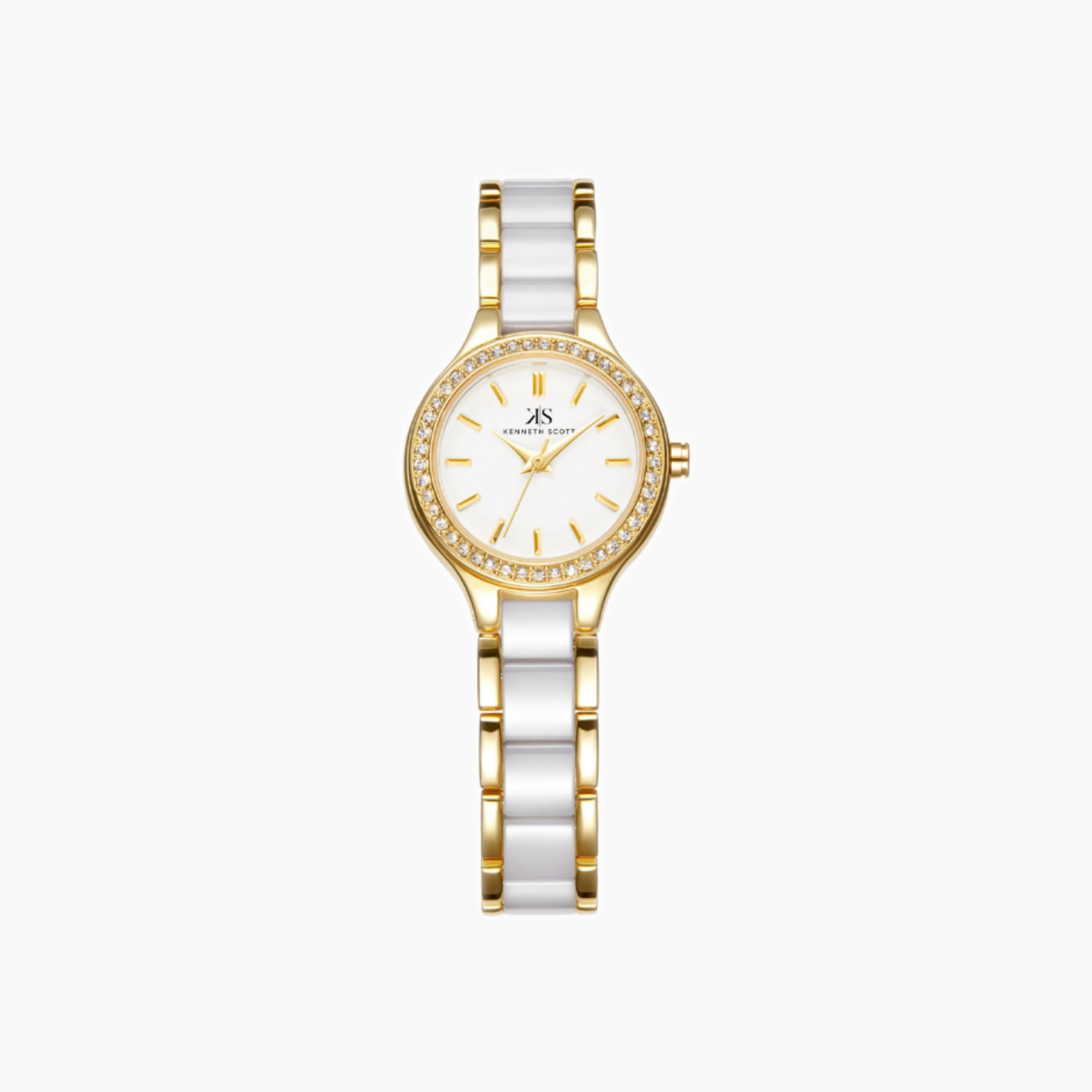 Kenneth Scott Women's Analog White Dial Watch-women-watchesandjewellery-watches-image-1