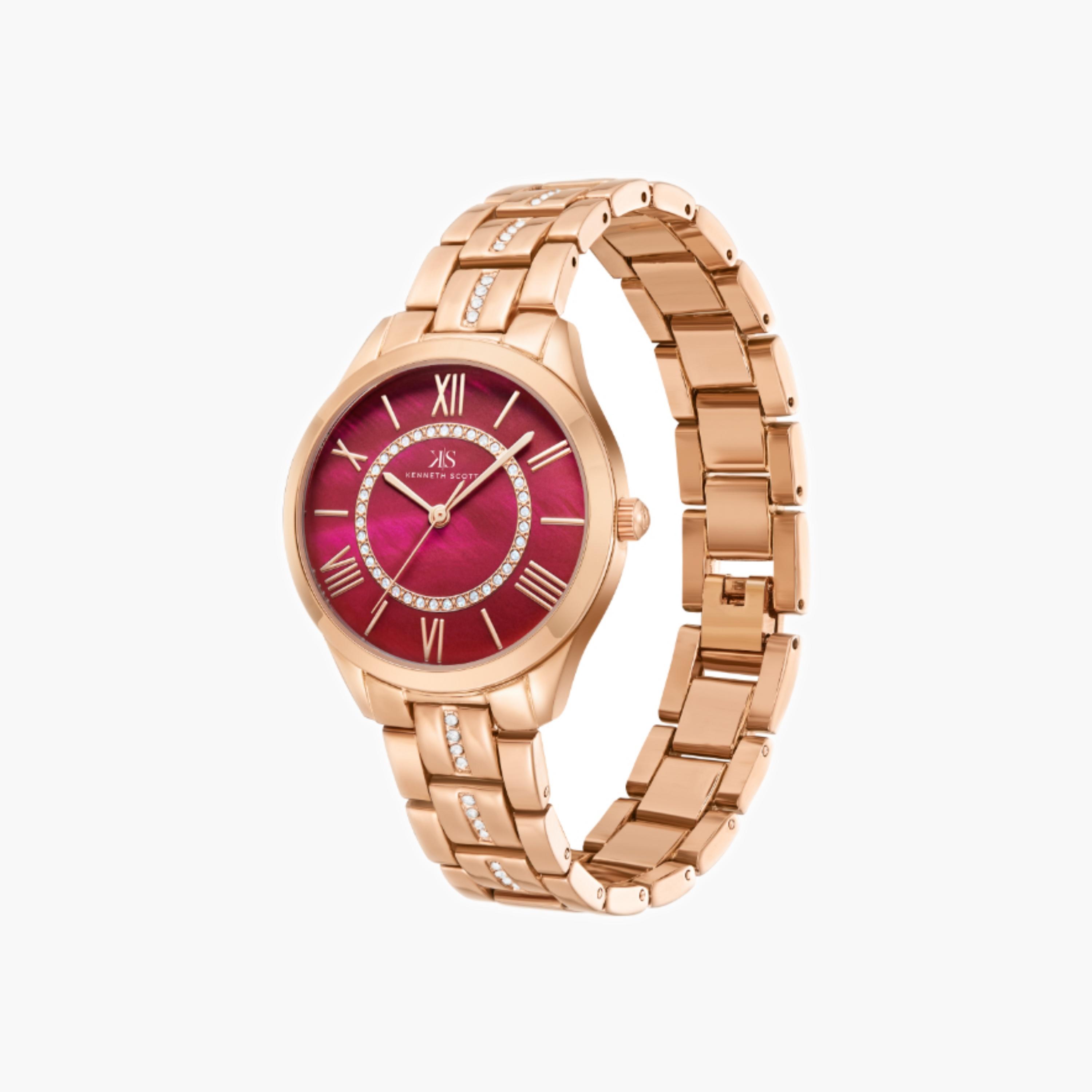 Kenneth Scott Women's Analog Red Dial Watch-women-watchesandjewellery-watches-image-4