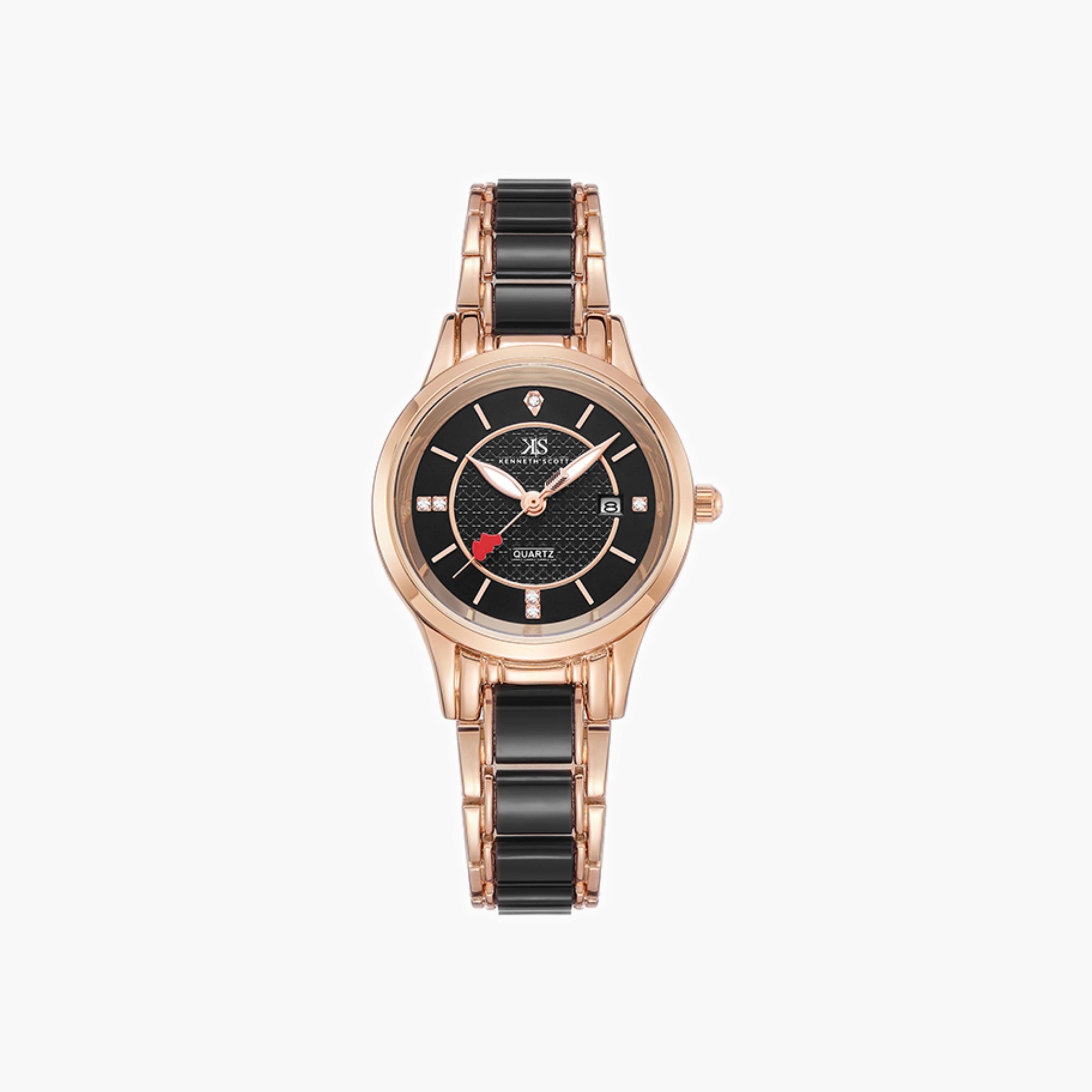 Kenneth Scott Women's Analog Black Dial Watch-women-watchesandjewellery-watches-image-1