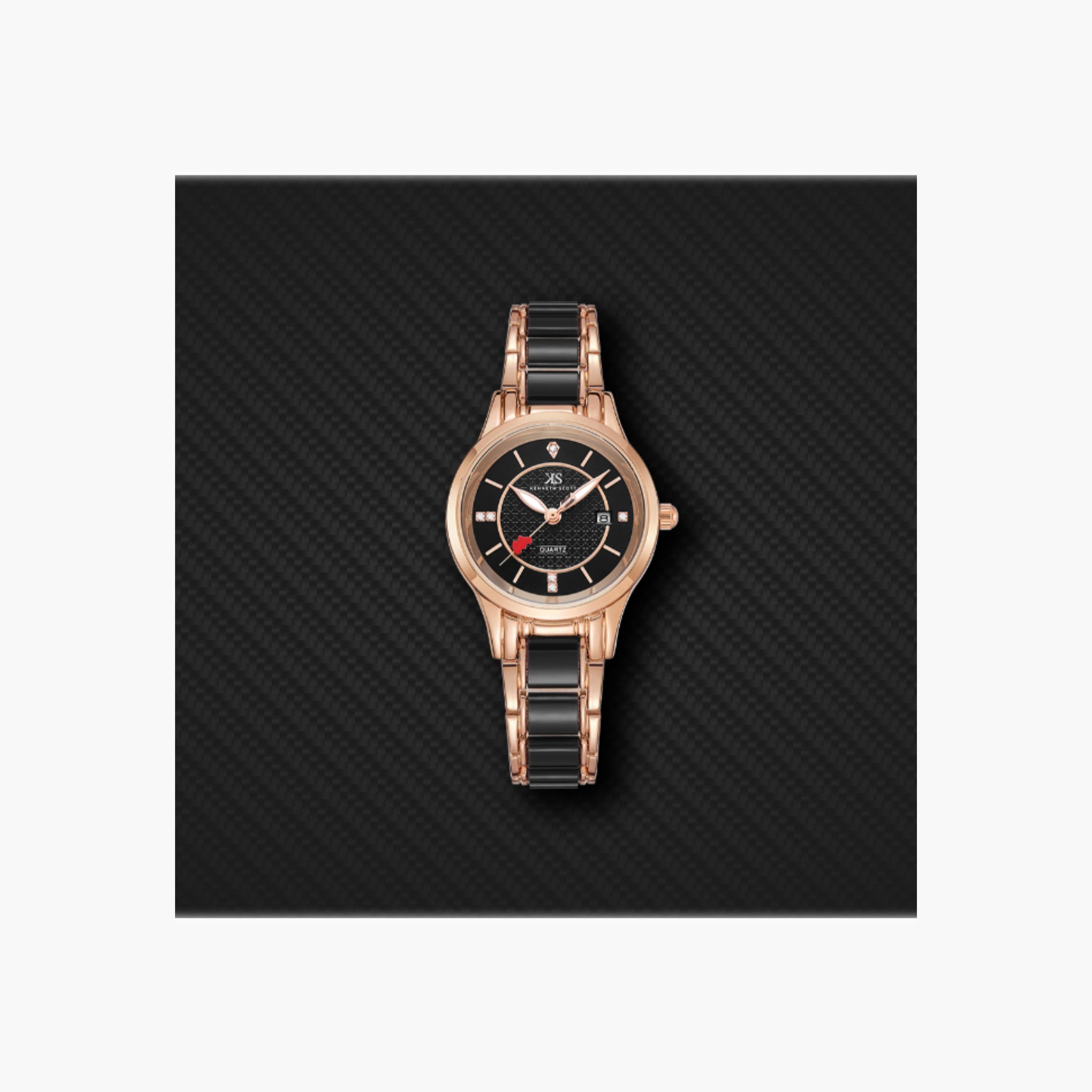 Kenneth Scott Women's Analog Black Dial Watch-women-watchesandjewellery-watches-image-2