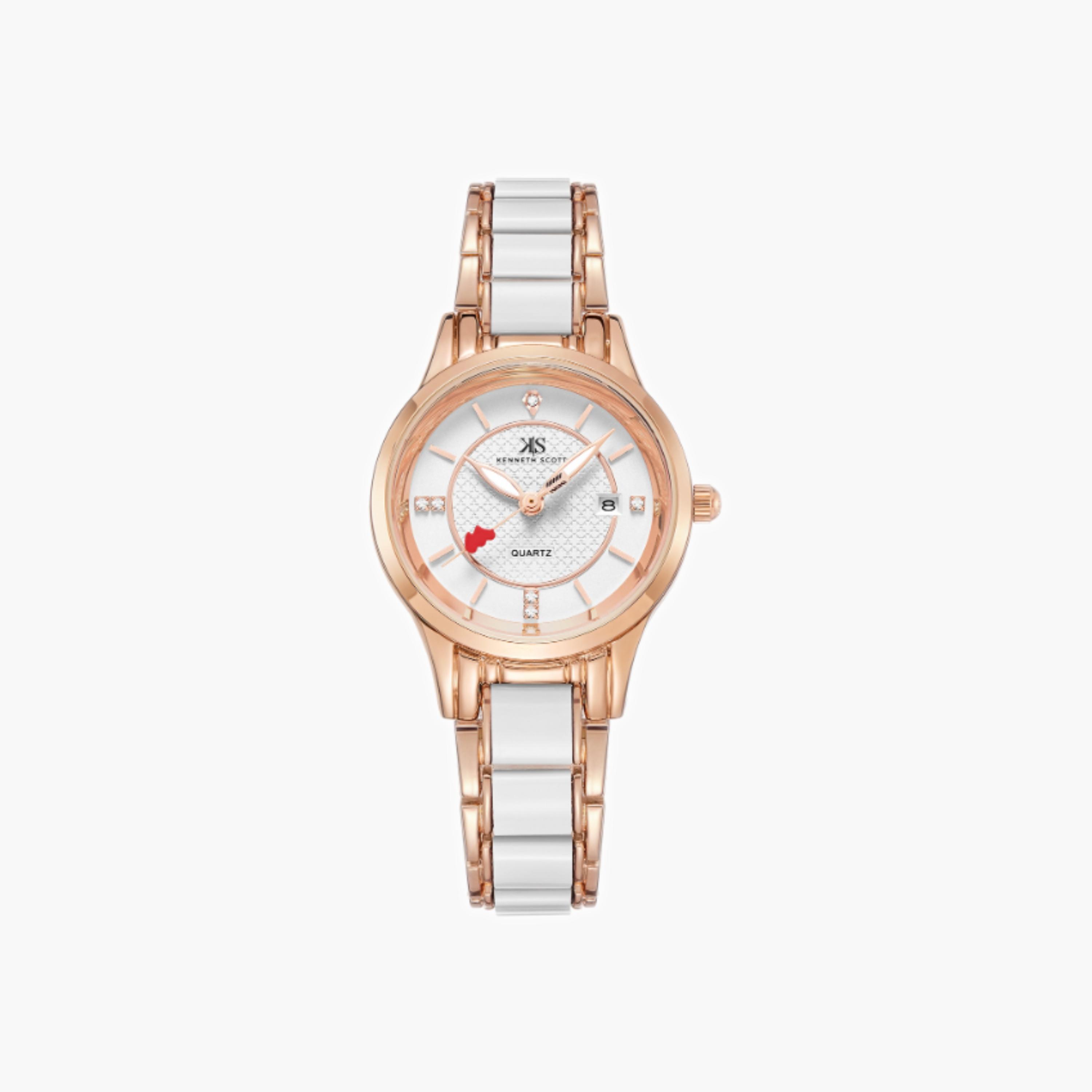 Kenneth Scott Women's Analog White Dial Watch-women-watchesandjewellery-watches-image-1