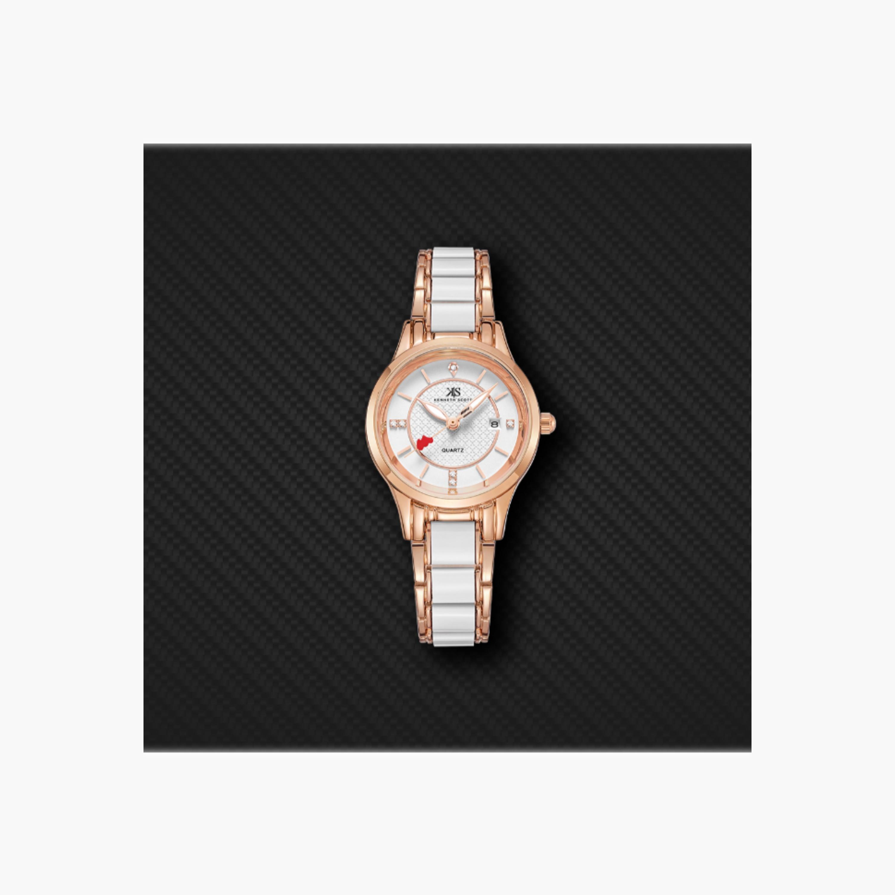 Kenneth Scott Women's Analog White Dial Watch-women-watchesandjewellery-watches-image-2
