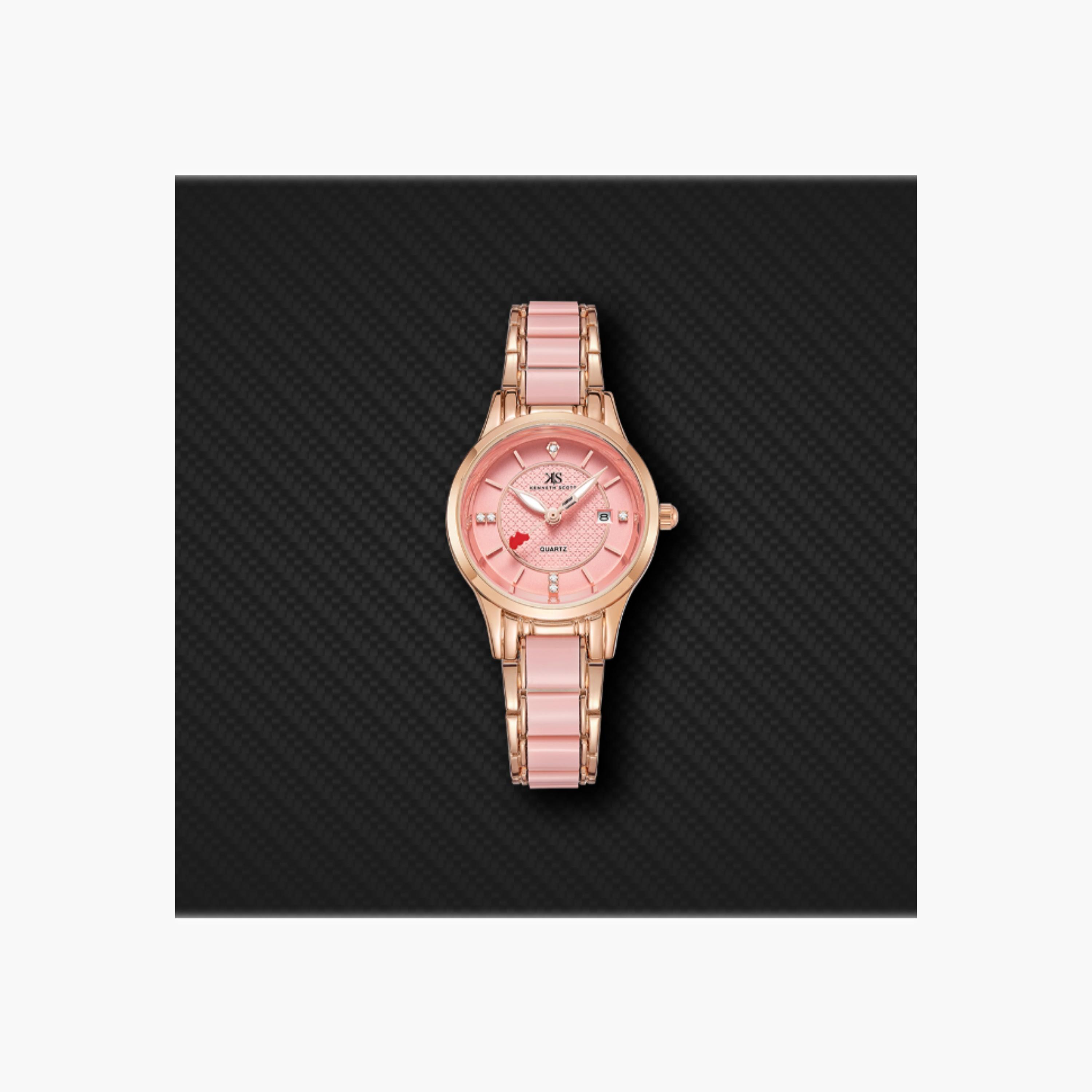 Kenneth Scott Women's Analog Pink Dial Watch-women-watchesandjewellery-watches-image-2