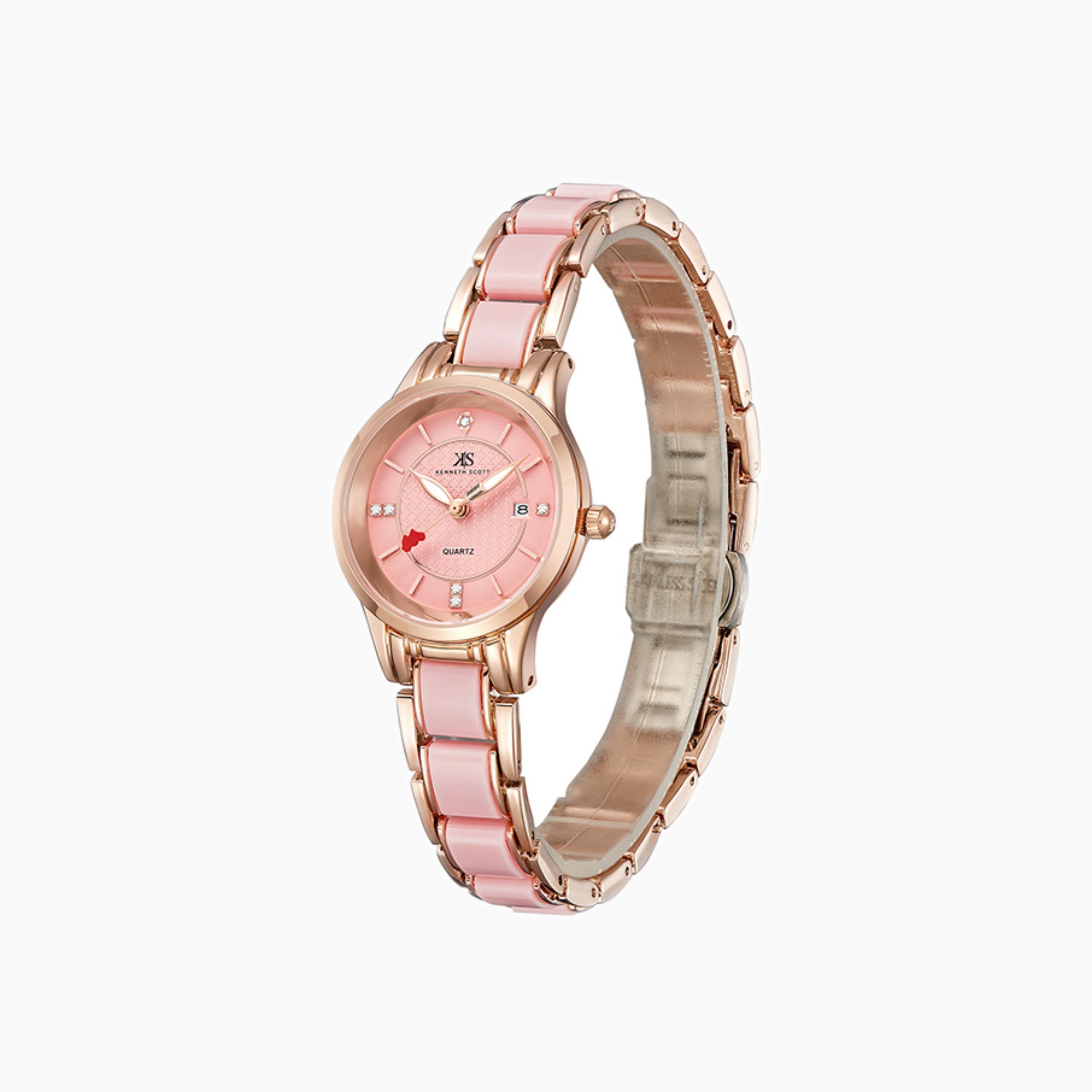 Kenneth Scott Women's Analog Pink Dial Watch-women-watchesandjewellery-watches-image-3