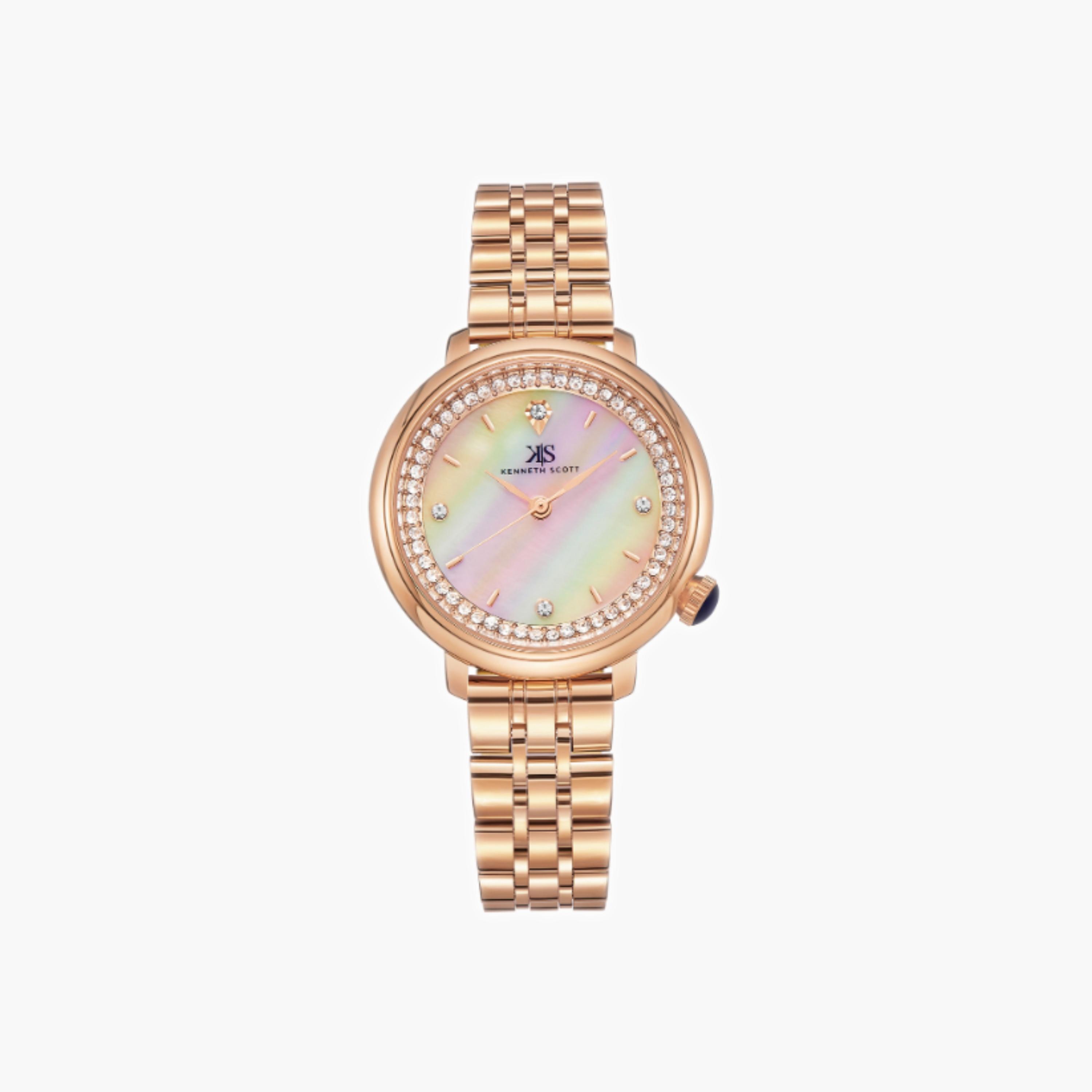 Kenneth Scott Women's Analog Mother Of Pearl Dial Watch-women-watchesandjewellery-watches-image-1