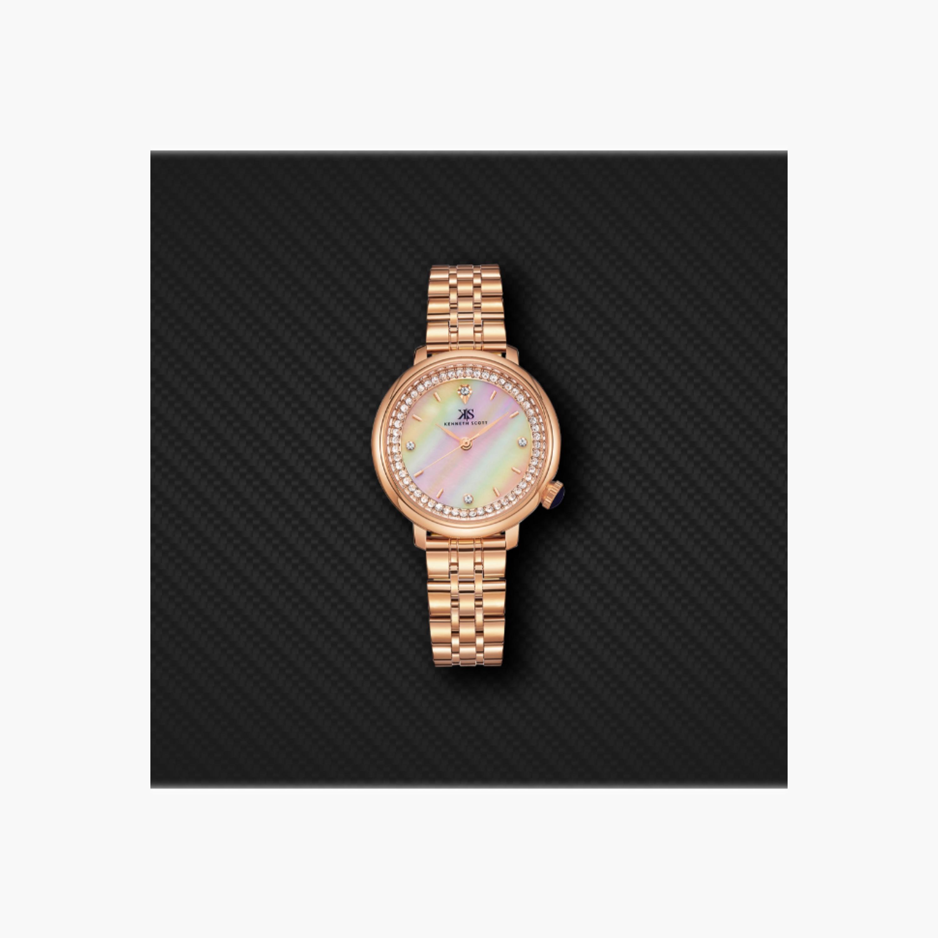Kenneth Scott Women's Analog Mother Of Pearl Dial Watch-women-watchesandjewellery-watches-image-2
