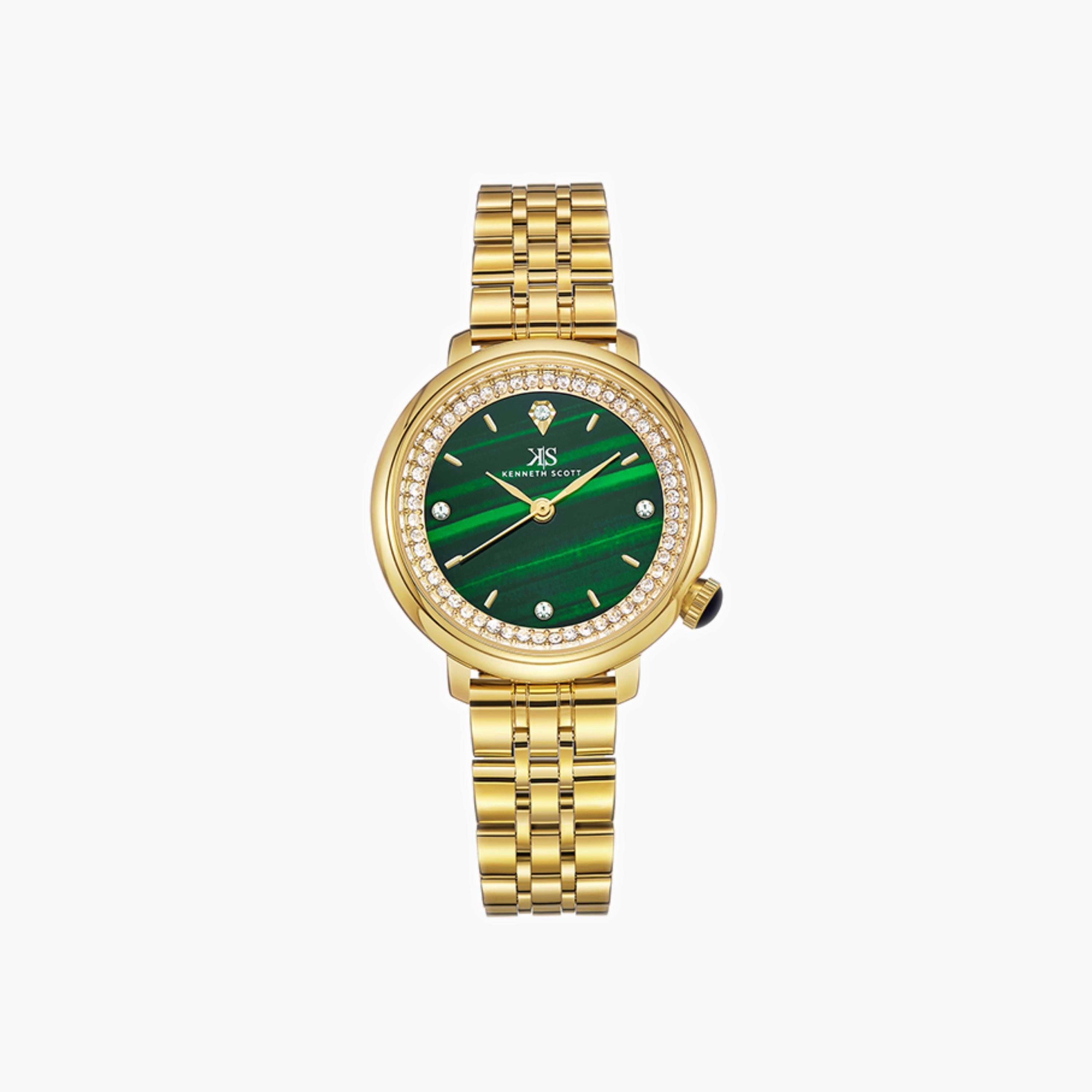 Kenneth Scott Women's Analog Green Dial Watch-women-watchesandjewellery-watches-image-1