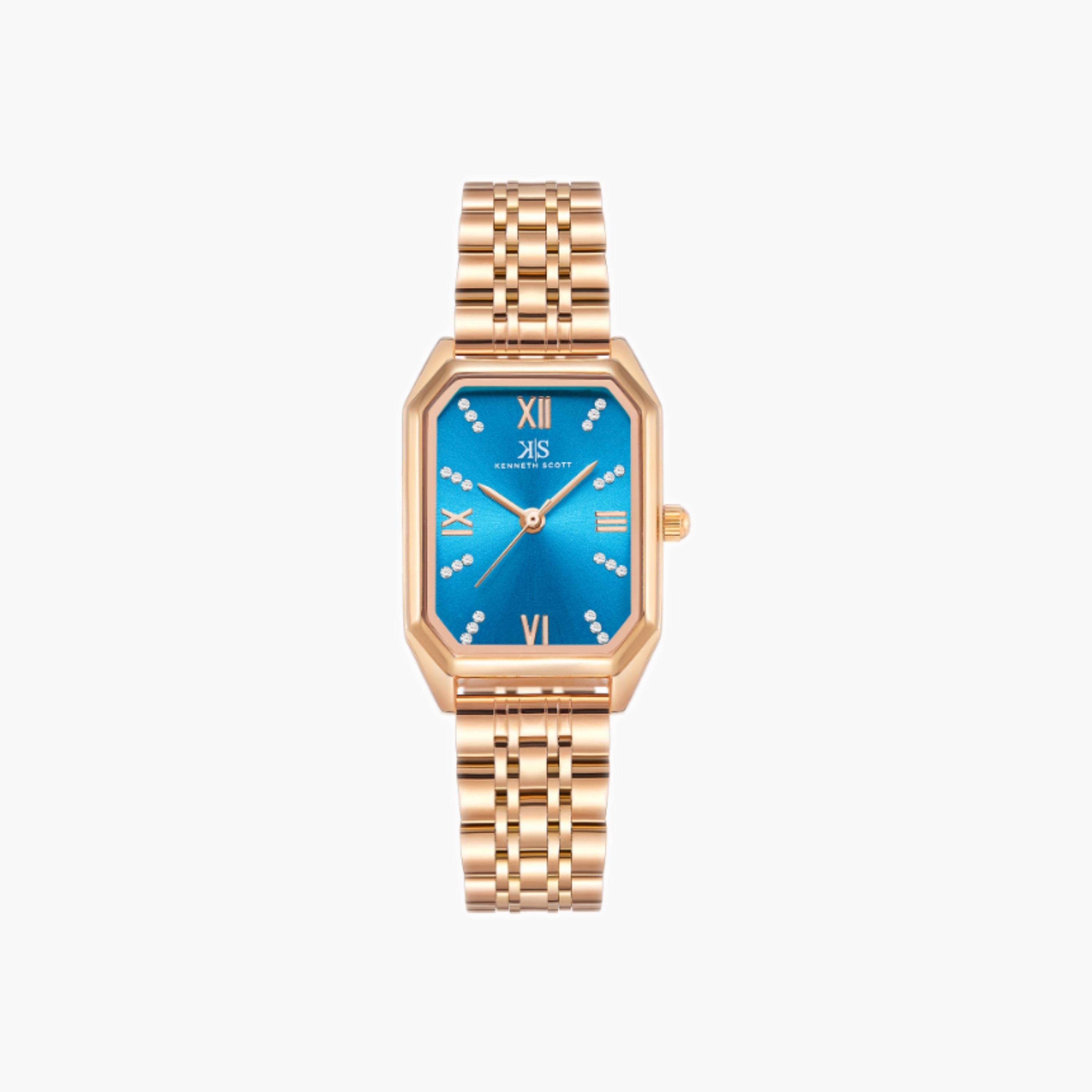 ساعة كينيث سكوت النسائية التناظرية ذات المينا الزرقاء-women-watchesandjewellery-watches-image-1