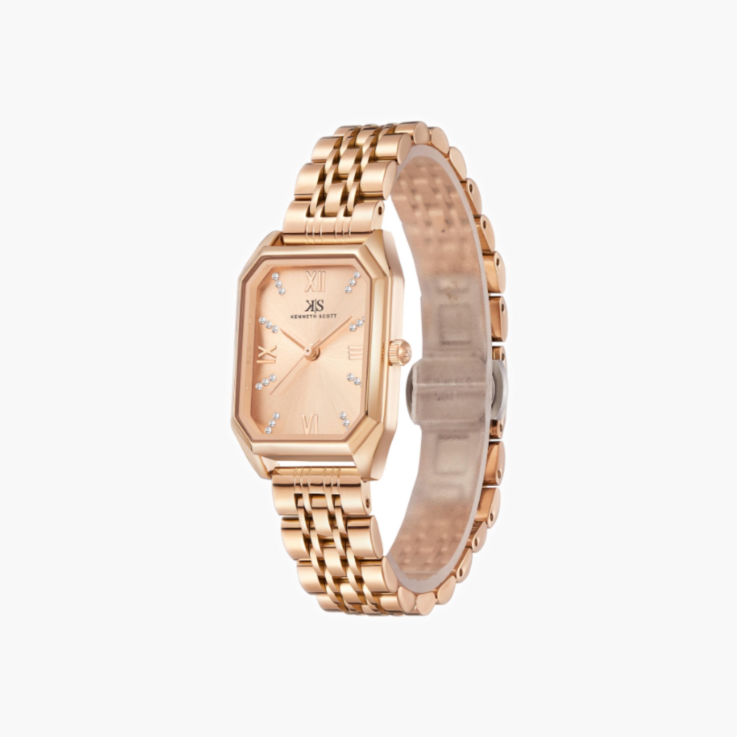 Kenneth Scott Women's Analog Rose Gold Dial Watch-women-watchesandjewellery-watches-image-3