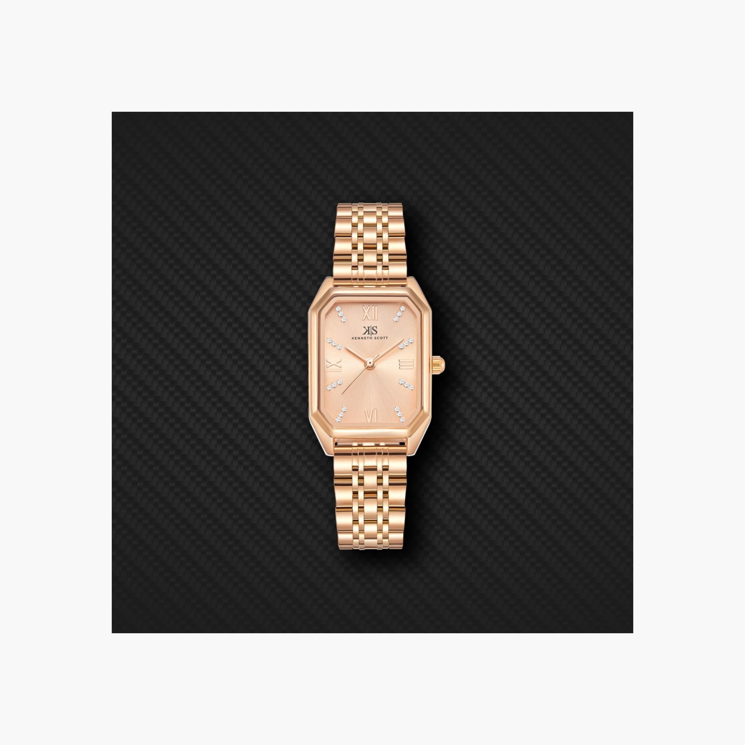 Kenneth Scott Women's Analog Rose Gold Dial Watch-women-watchesandjewellery-watches-image-4
